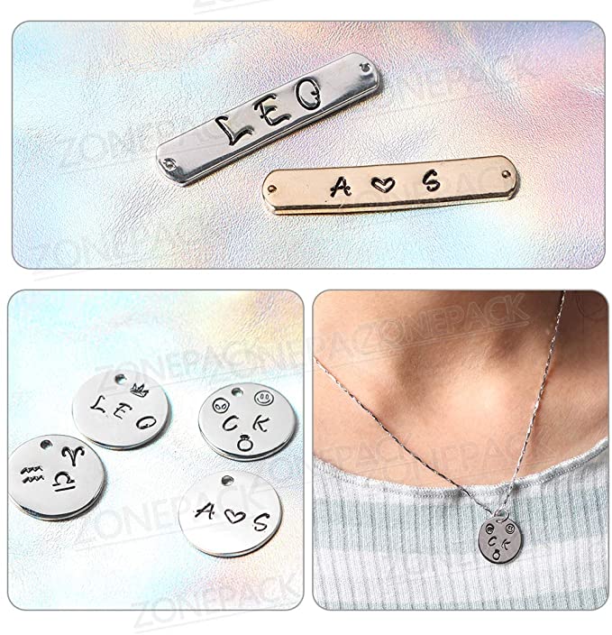 ZONEPACK Metal Letter And Number Set (36 pieces/set, A to Z and 0-9) Stamping Tools