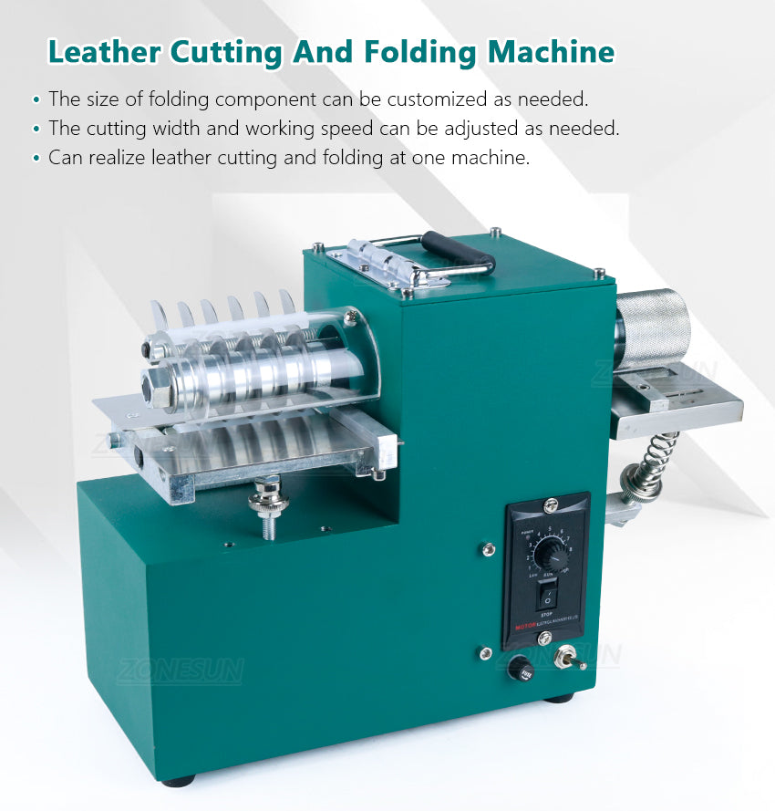 V04 Double Head Leather Machine Belt Cutter Strap Cutting Machine Edge Folding Laminating Machine Leathercraft Slicer