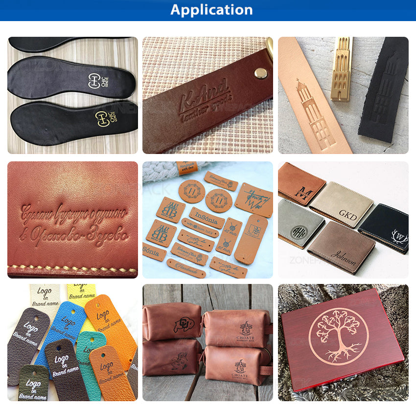 ZONEPACK WT-90ZM Tabletop Logo Pattern Letter Bronzing Machine Heat Press Machine Manual Leather Plastic Stamping Machine