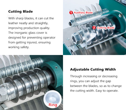 ZONEPACK V04 Машина для резки кожаных ремней с двойной головкой, машина для резки ремней, складная машина для ламинирования краев, слайсер для кожевенного ремесла