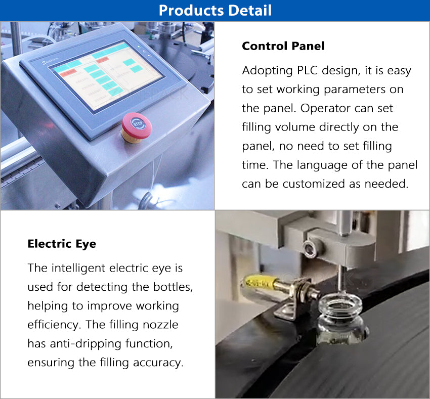 ZONEPACK Автоматическая индивидуальная бутылка пенициллина Эфирное масло Косметический флакон Машина для наполнения и укупорки напитков