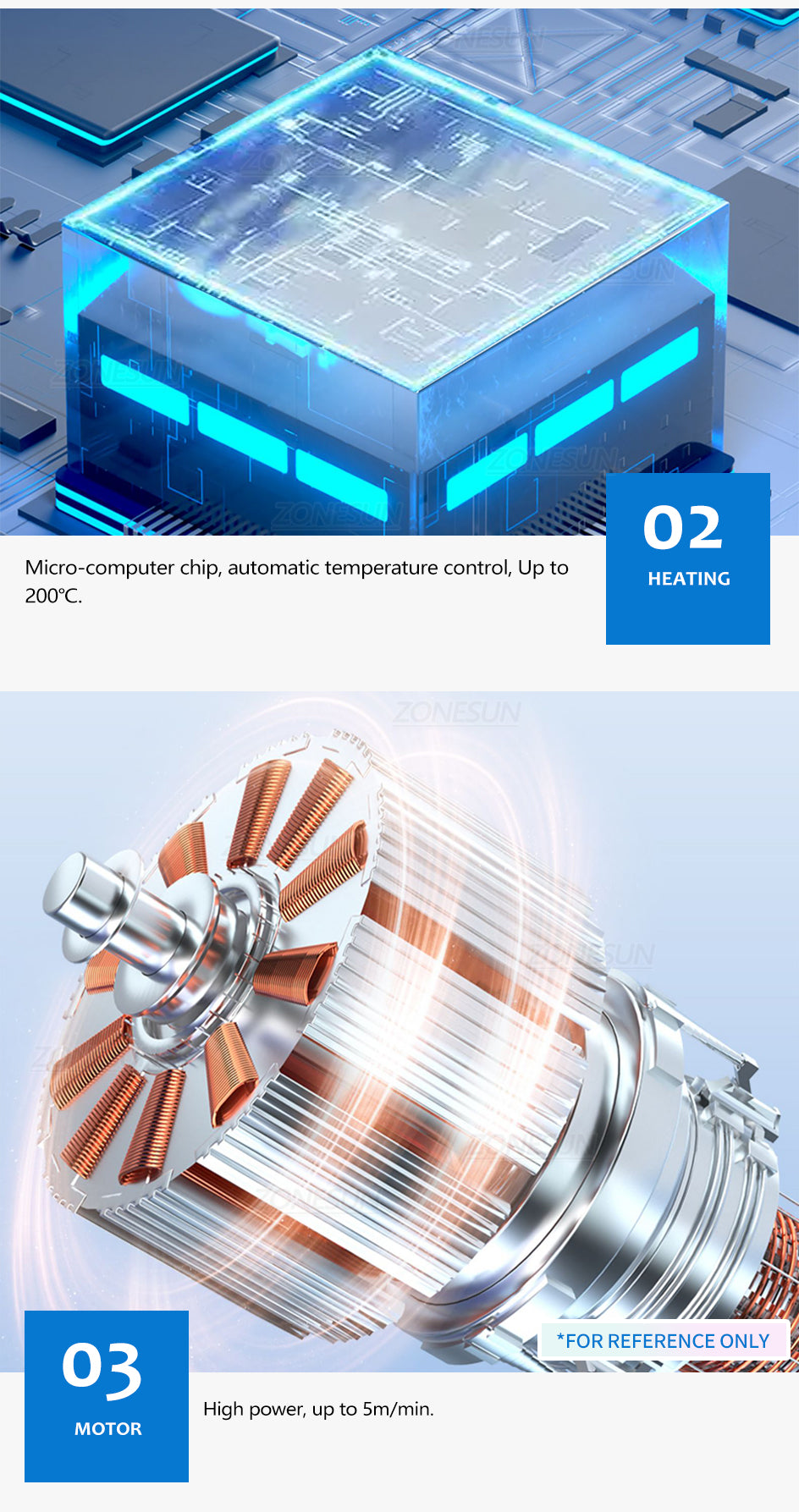 ZS-GLF1 Portable Bag Sealer Aluminum Foil Composite Plastic Film PE Paper Sealing Machine