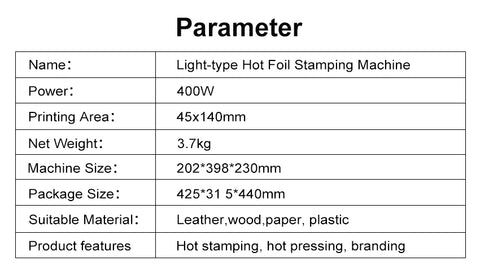 WT-90XT Manual Light-type Digital Hot Foil Stamping Machine