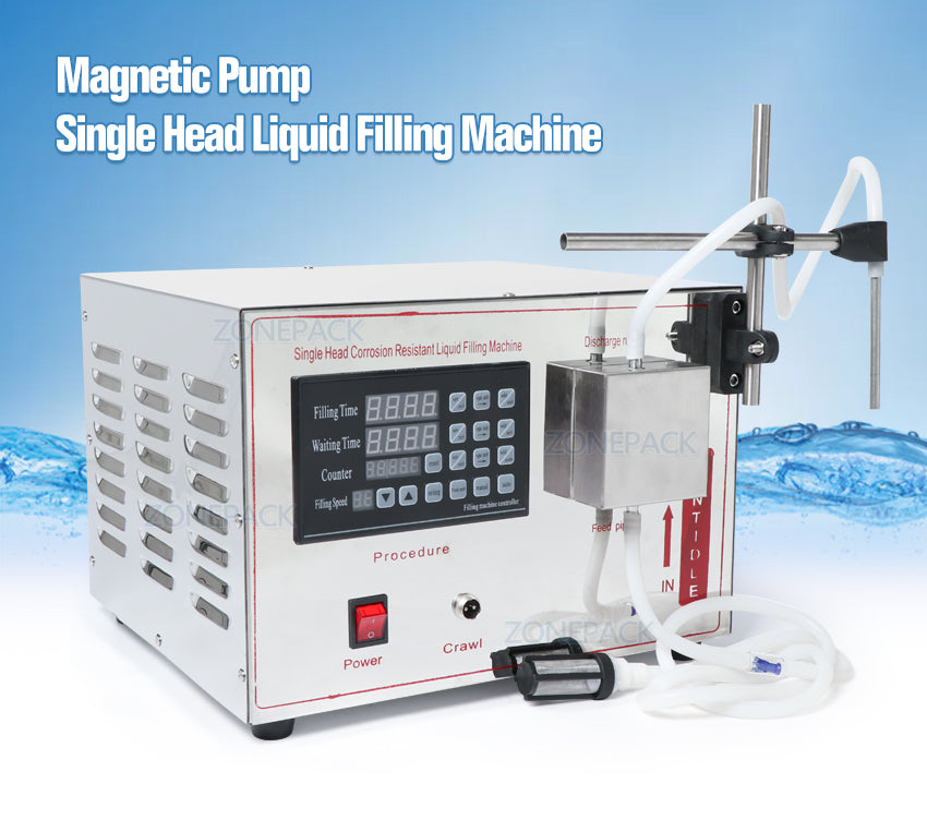 ZONEPACK GZ-YG1 Automatic Magnetic Pump Filling Machine ethanol Perfume Alcohol Hydrogen Peroxide Juice Essential Oil Liquid