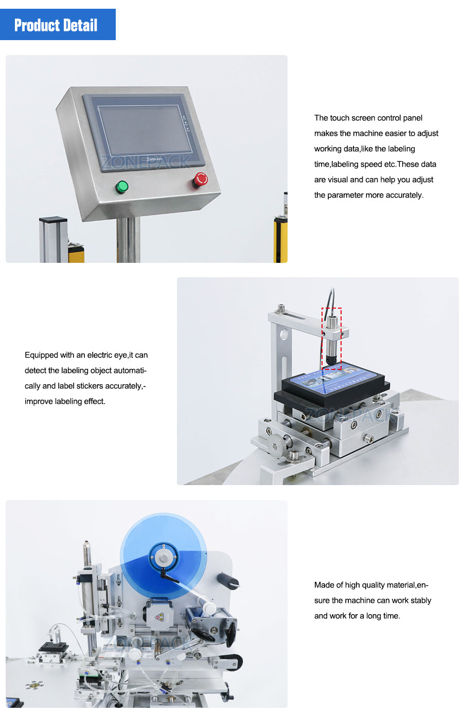 ZONESUN ZS-TB606 Semi Automatic Flat Surface Labeling Machine