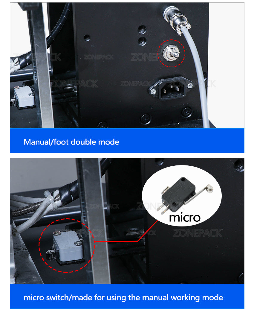 ZONESUN ZY-819k2 116*120mm Pneumatic Leather LOGO Hot Foil Stamping Machine