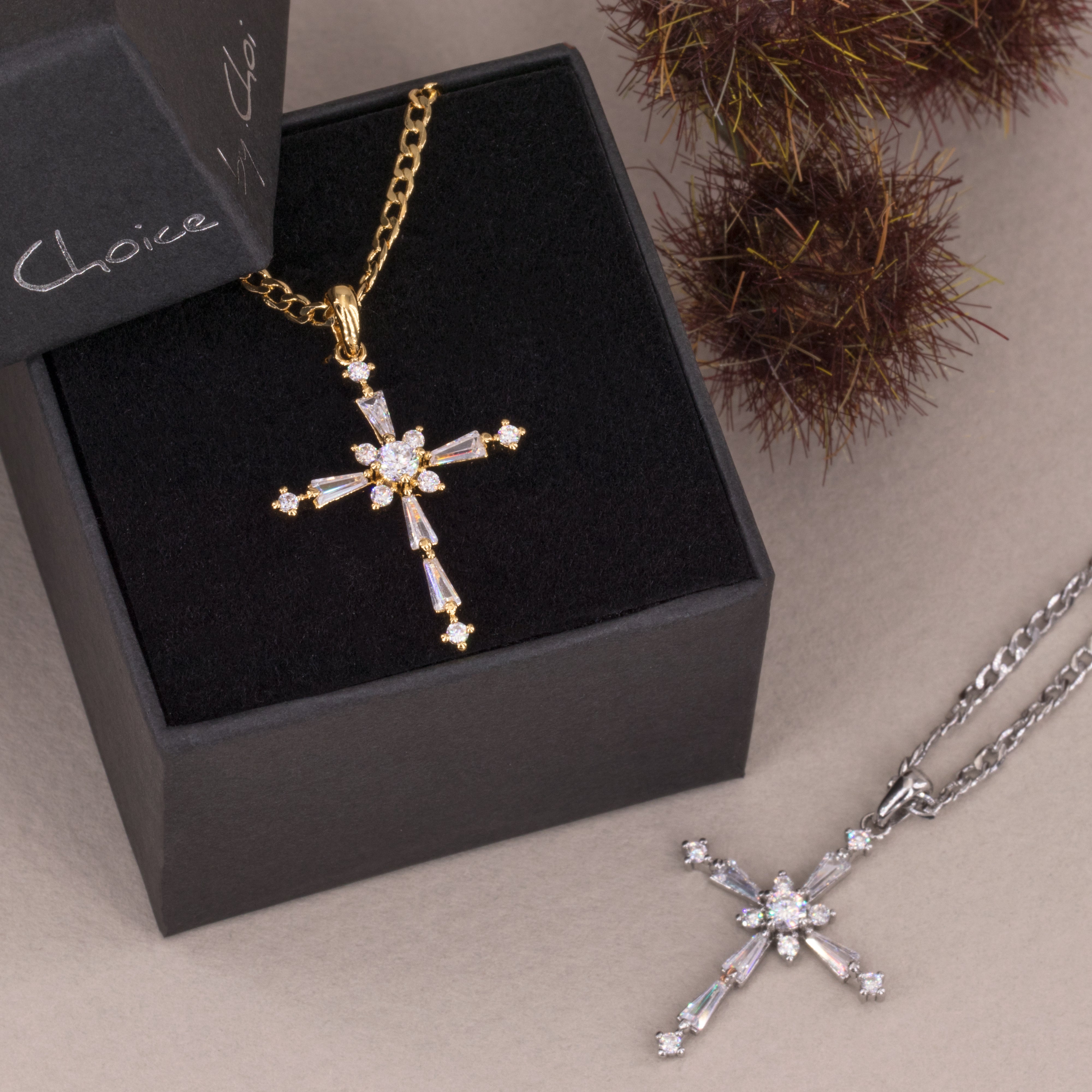 Sparkly Cross Necklace