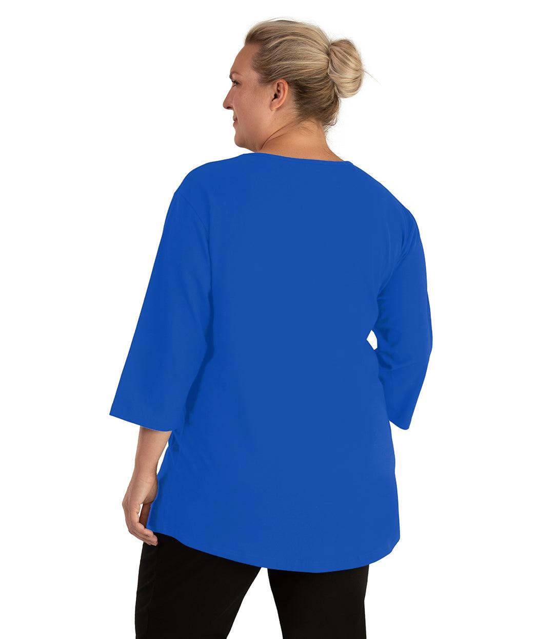 Stretch Naturals Scoop Neck 3/4 Sleeve Top Classic Colors