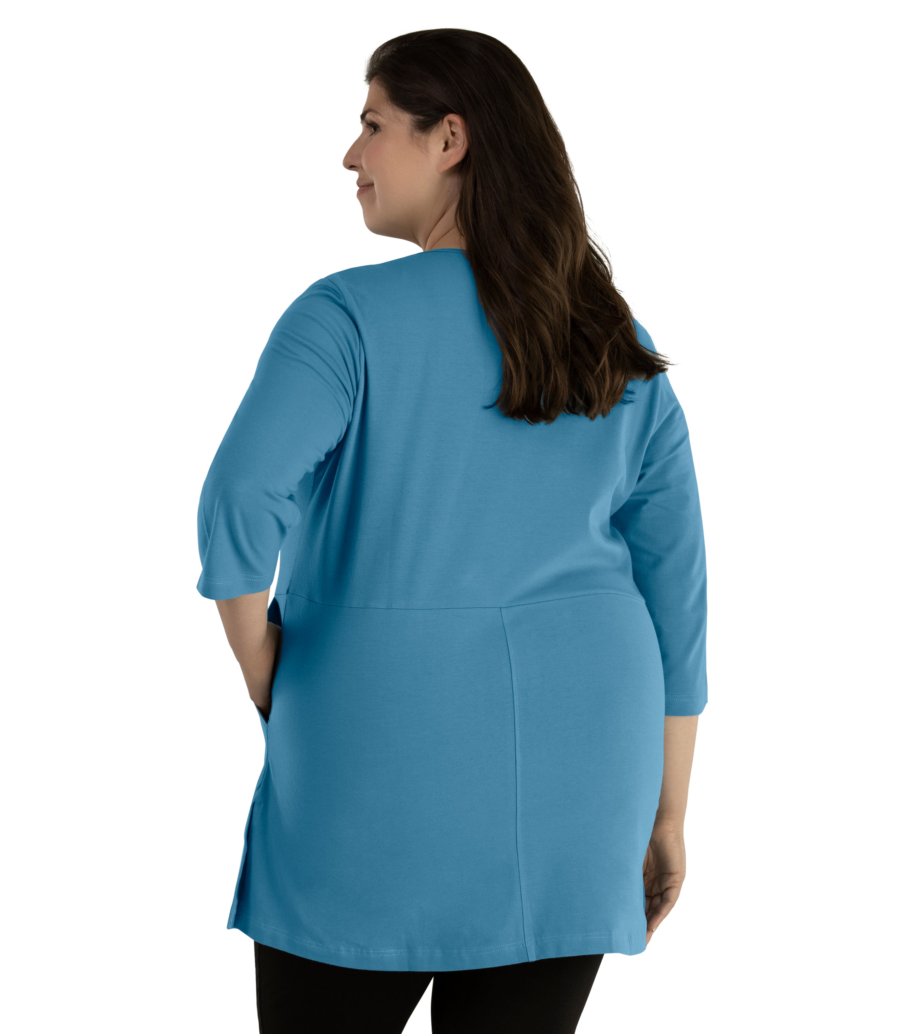 Stretch Naturals Empire Tunic with Pockets Classic Colors  - FINAL SALE