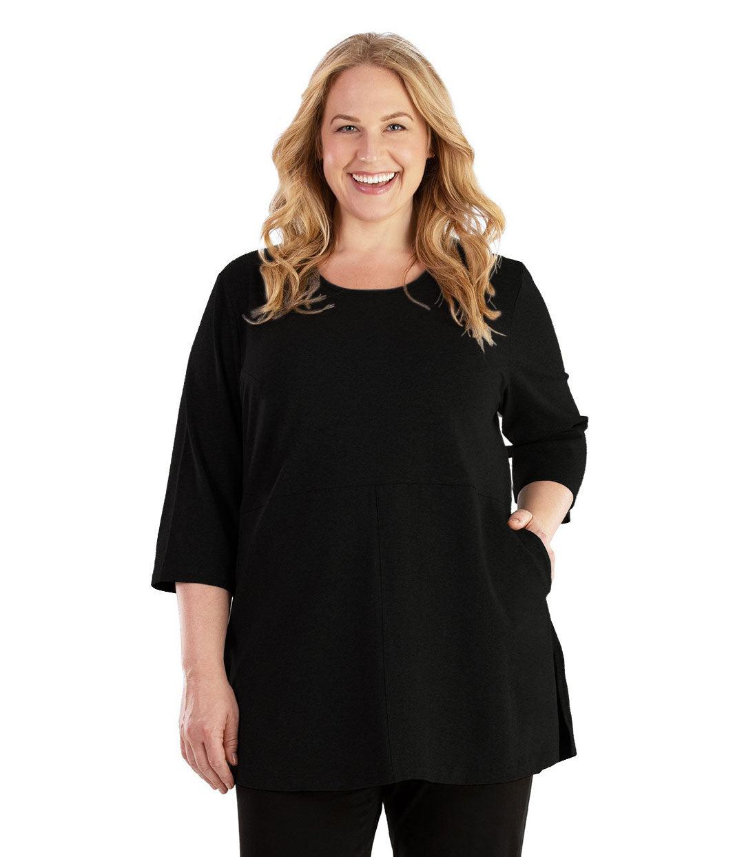 Stretch Naturals Empire Tunic with Pockets Basic Colors - FINAL SALE