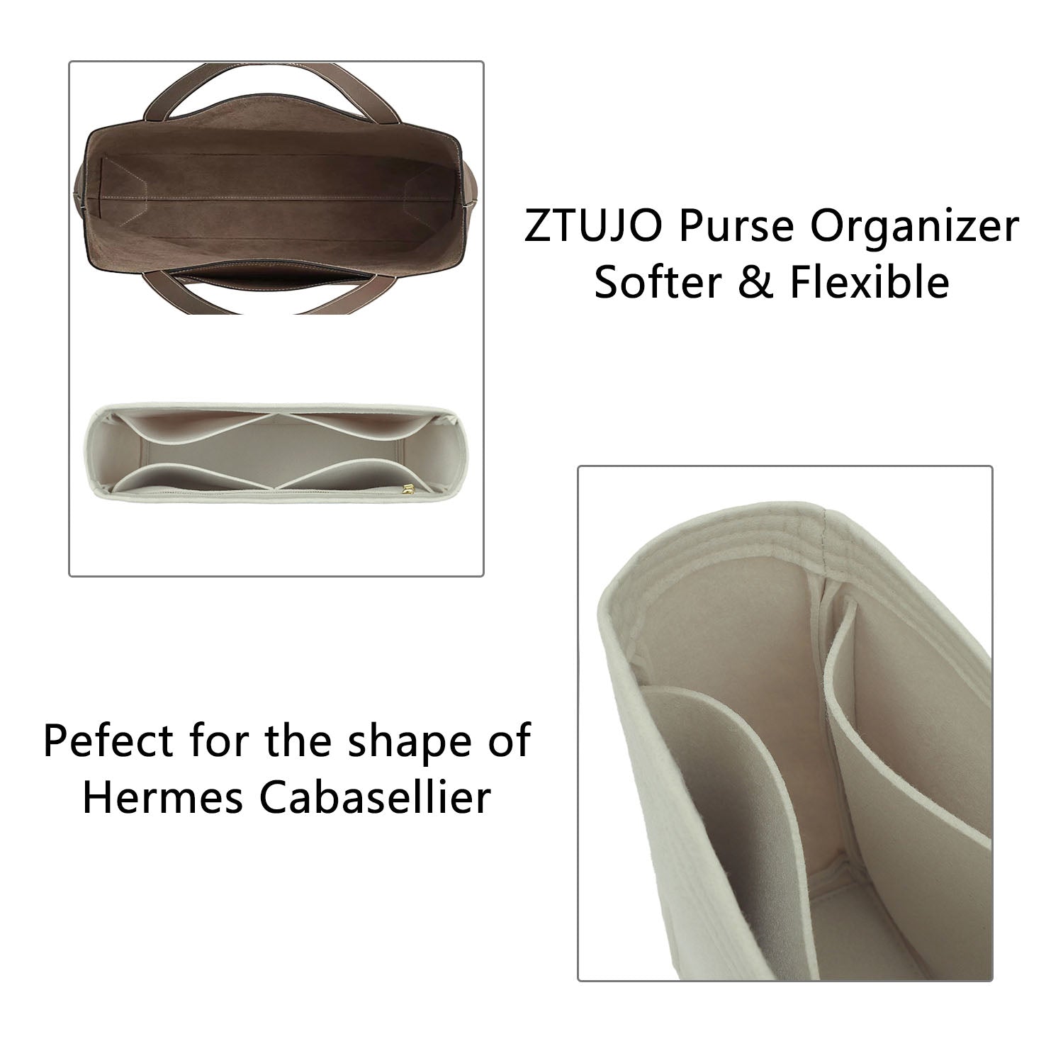 Premium High end version of Purse Organizer specially for Hermes Cabasellier 31 / 46