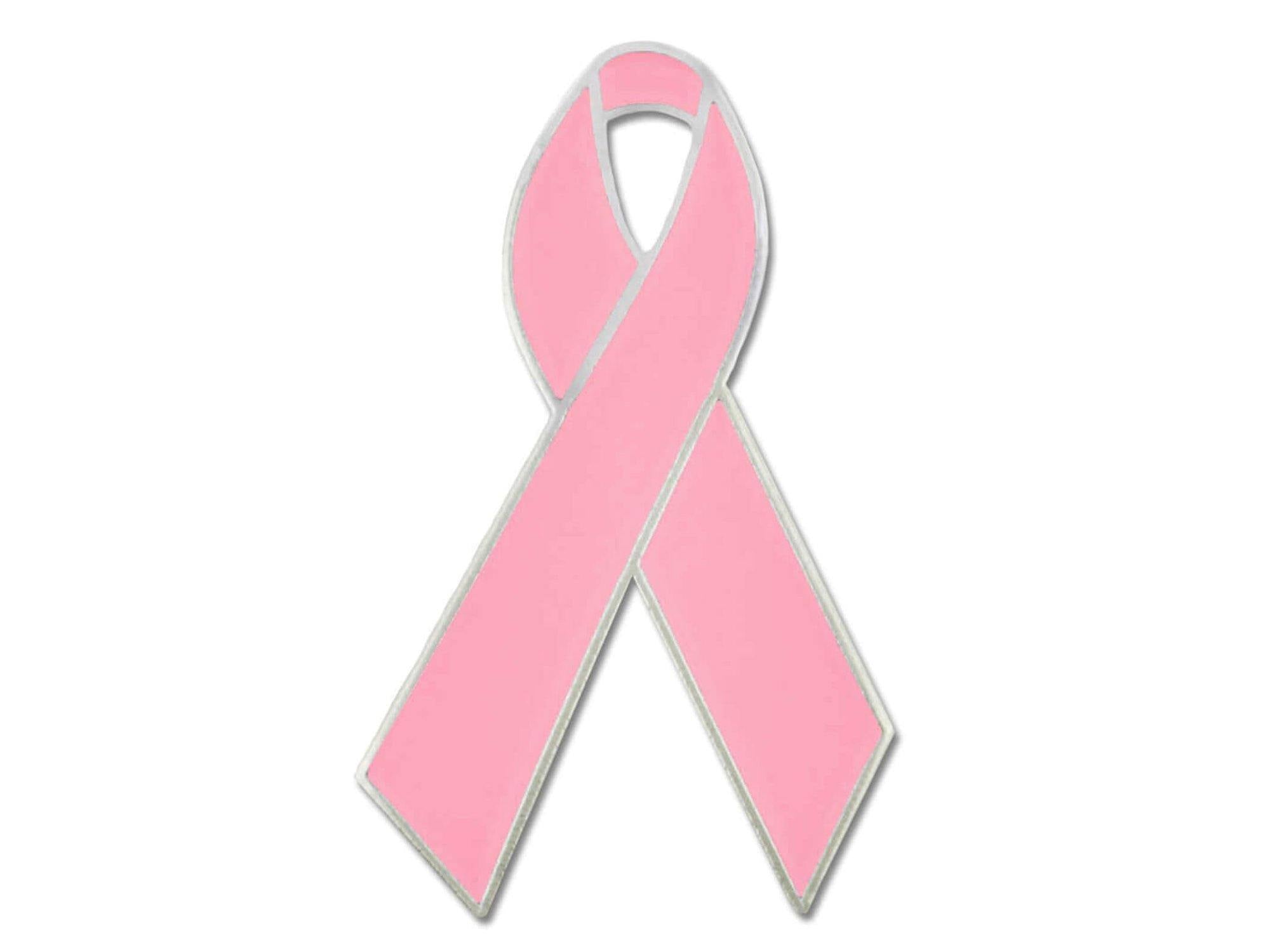 Breast Cancer Awareness Ribbon Pink Enamel Lapel Pin