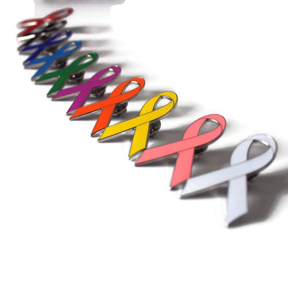 Color Ribbon Awareness Enamel  Lapel Pin