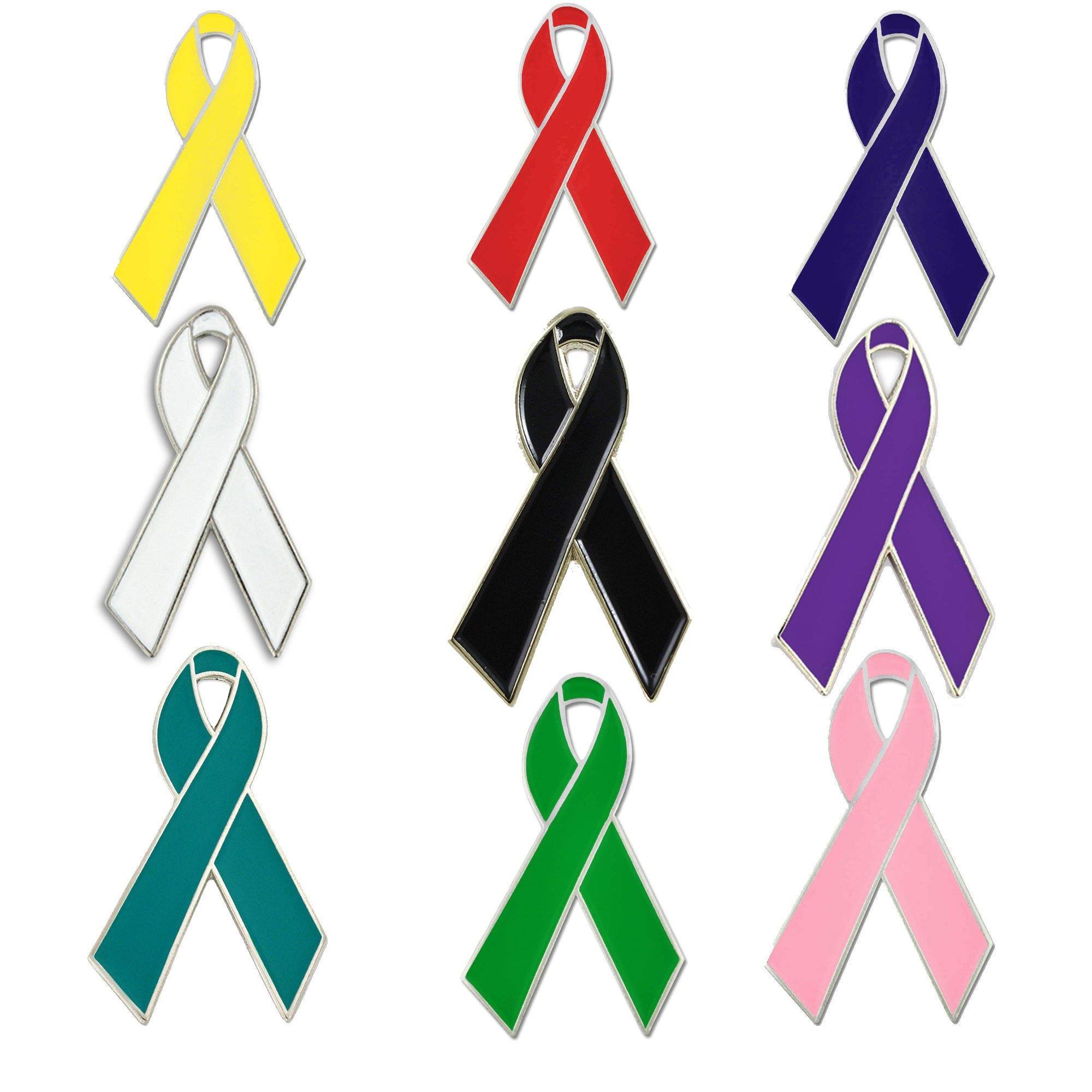 Color Ribbon Awareness Enamel  Lapel Pin