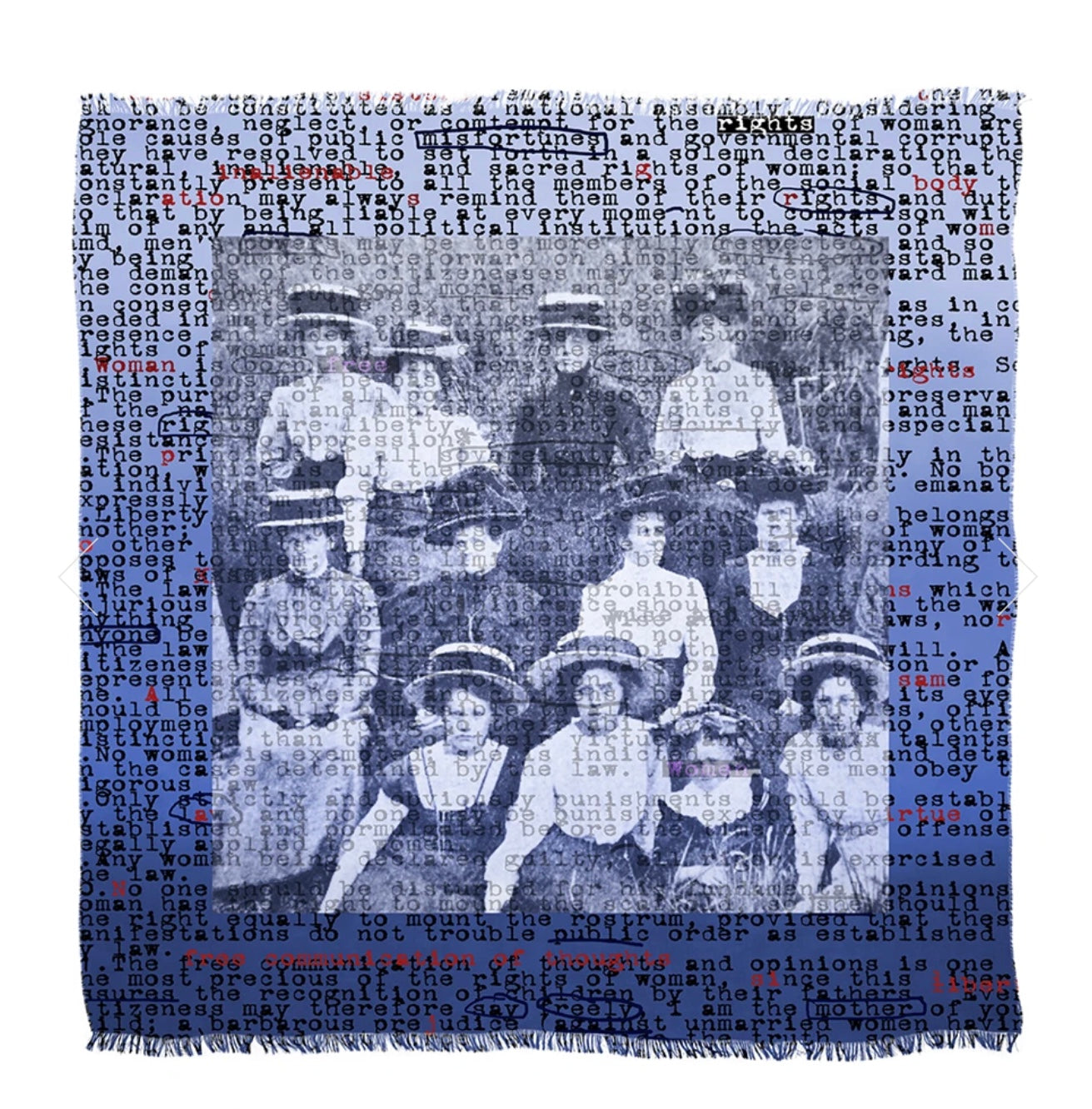 Suzi Roher Scarf - We Are Alice Paul, Blue