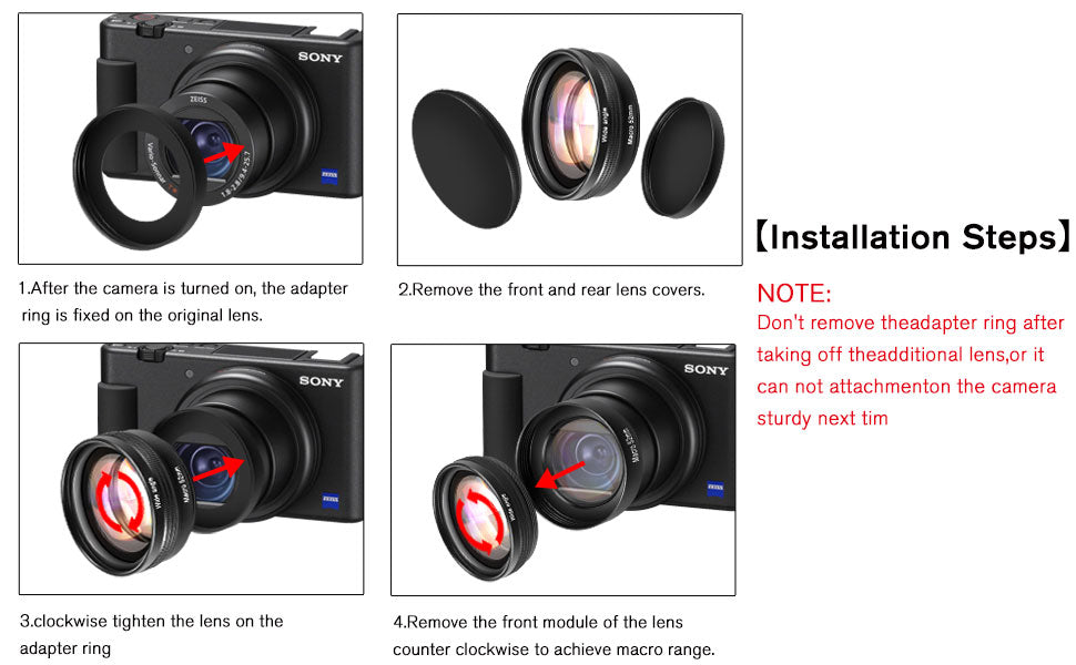 sony zv-1 lens kit installation steps