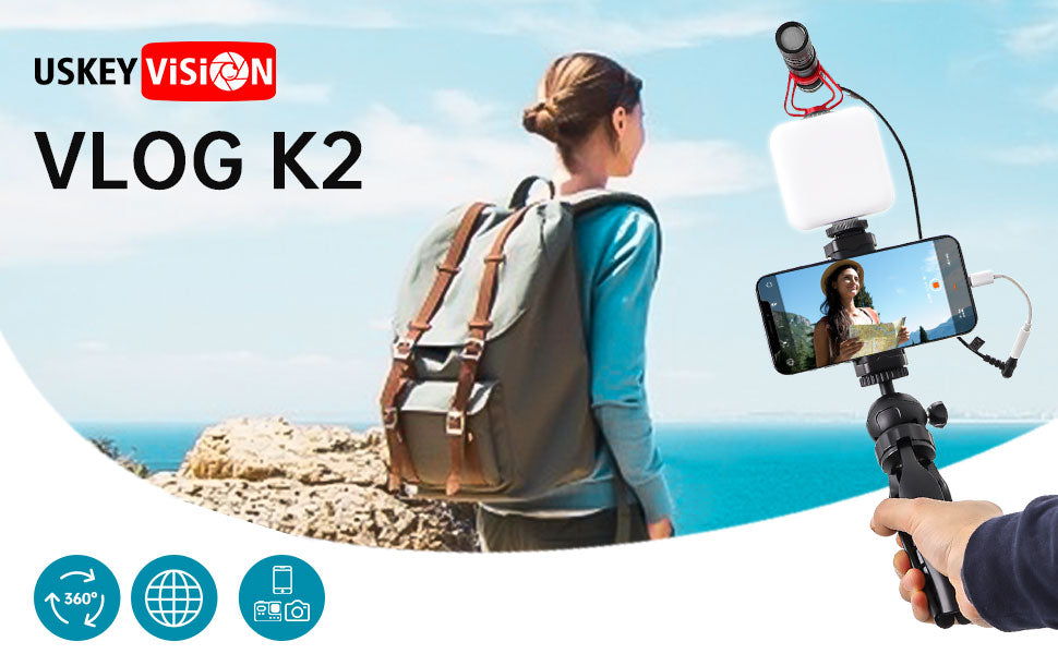 vlog kit vlog k2 microphone kit