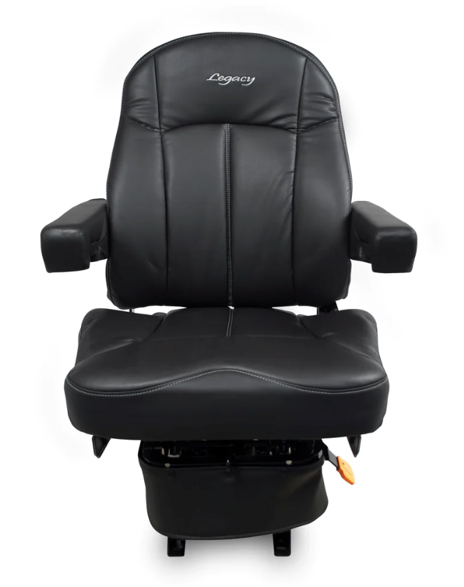 Seat Legacy, LO (Low Profile), Midback Black DuraLeather W/ Under Adjust Arms