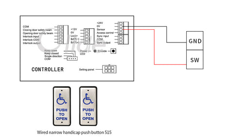 olide-120B wiring diagram with olide-515 slim wired handicapped push button