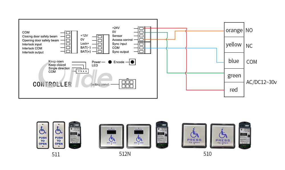 olide-511 wireless push button wiring diagram
