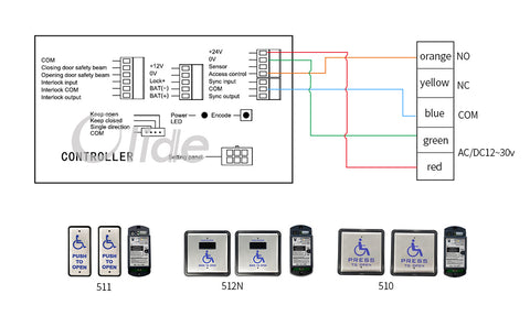 dsw120 wiring with handicap push switch