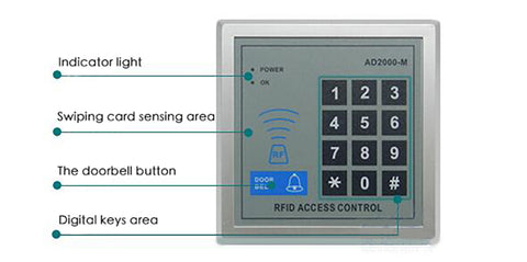 ad-2000M rfid access control keypad