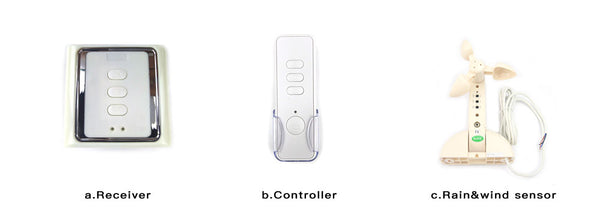 remote control and receiver for double chain window opener
