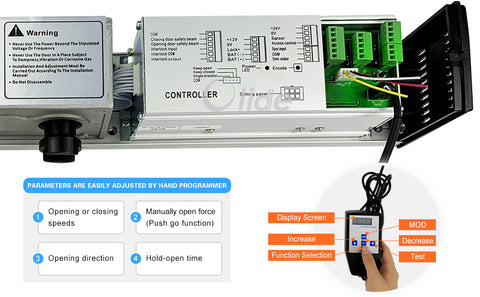 olide-120B touchless automatic swing door parameter adjustment