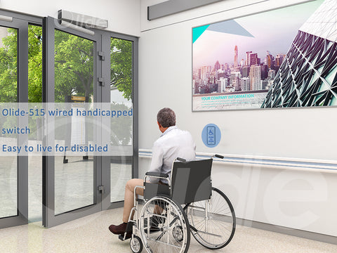 olidesmart ADA automatic swing door with slim handicapped push panel