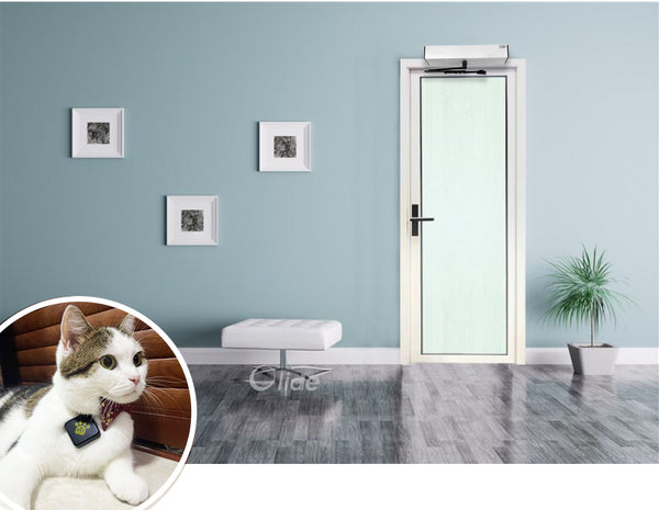 contactless automatic swing door with smart pet tags
