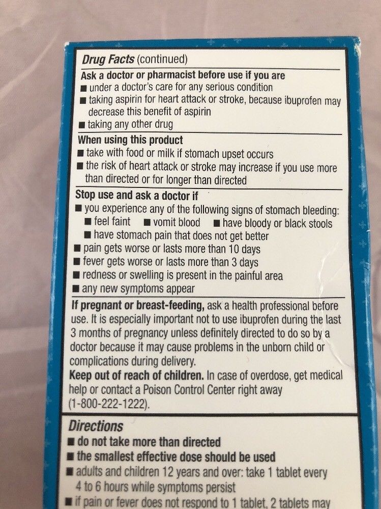 Walgreens Compare to Advil Ibuprofen Sodium 80 Tablets 200mg 11/18 Pain Fever