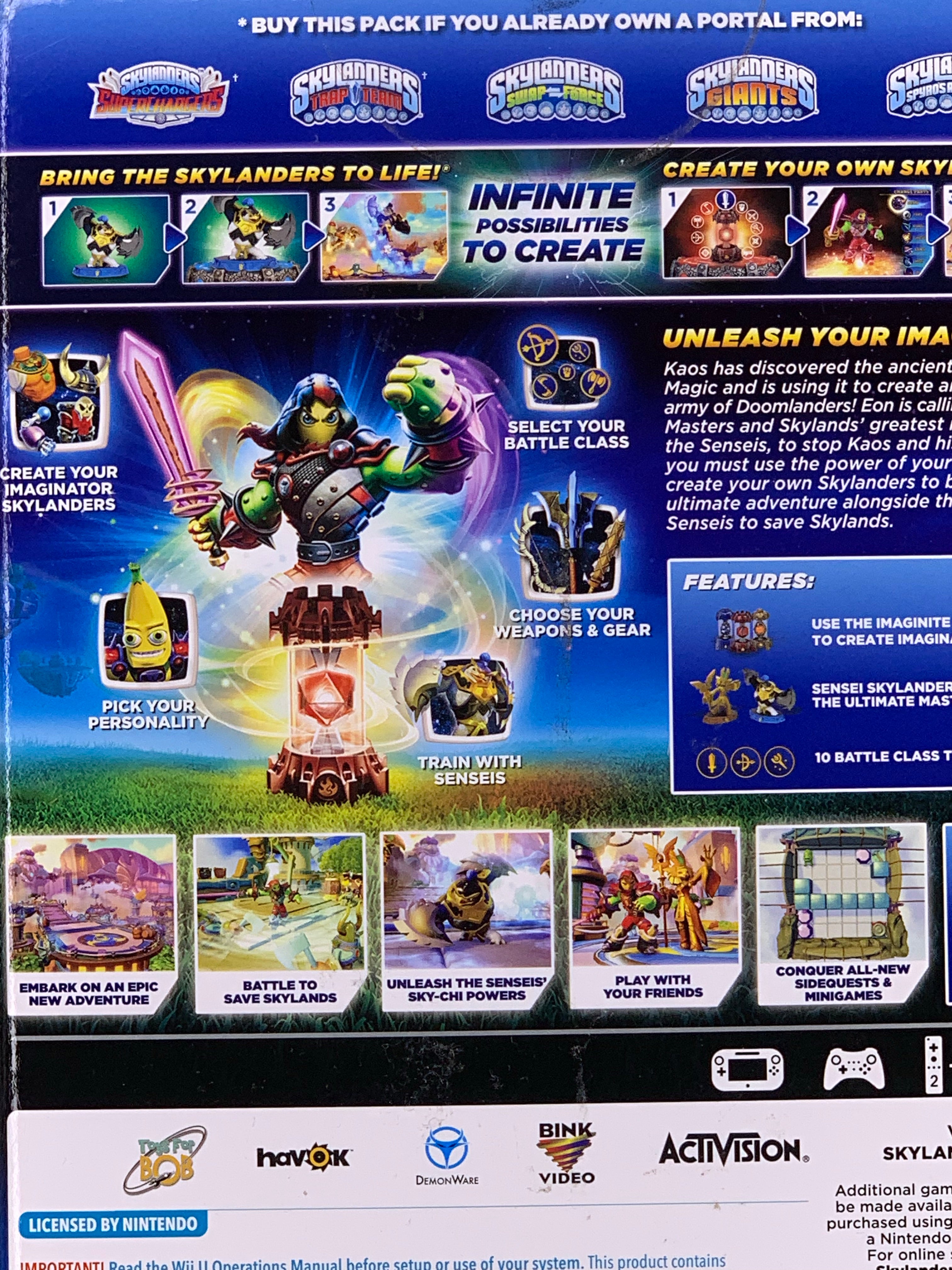 SkyLanders Imaginators Wii U Portal Owners Pack Create Your Own Video Games