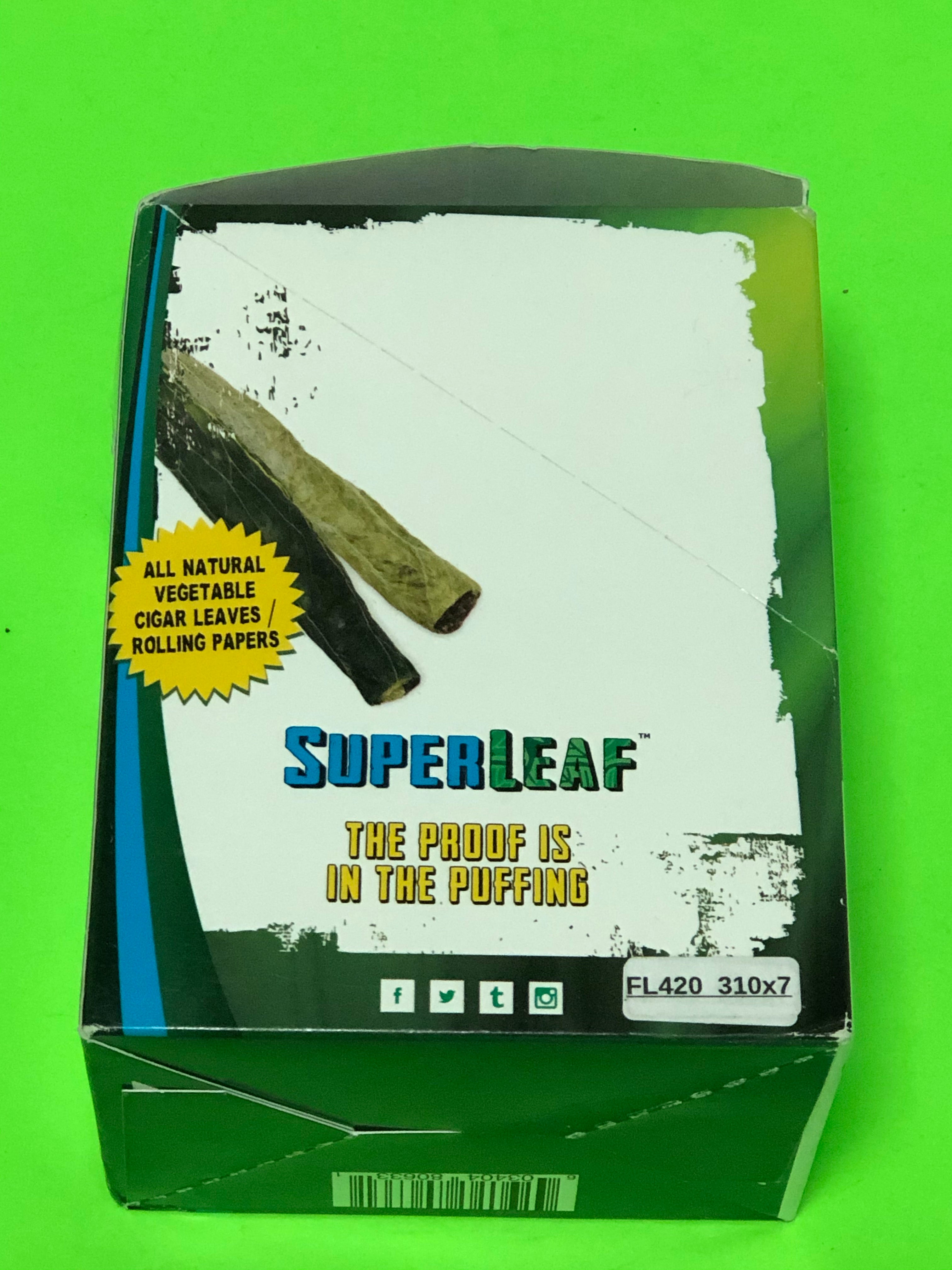 FREE GIFTS??Super Leaf 100 High Quality Natural Vegetable Leaves Wraps 50pks Rolling Papers