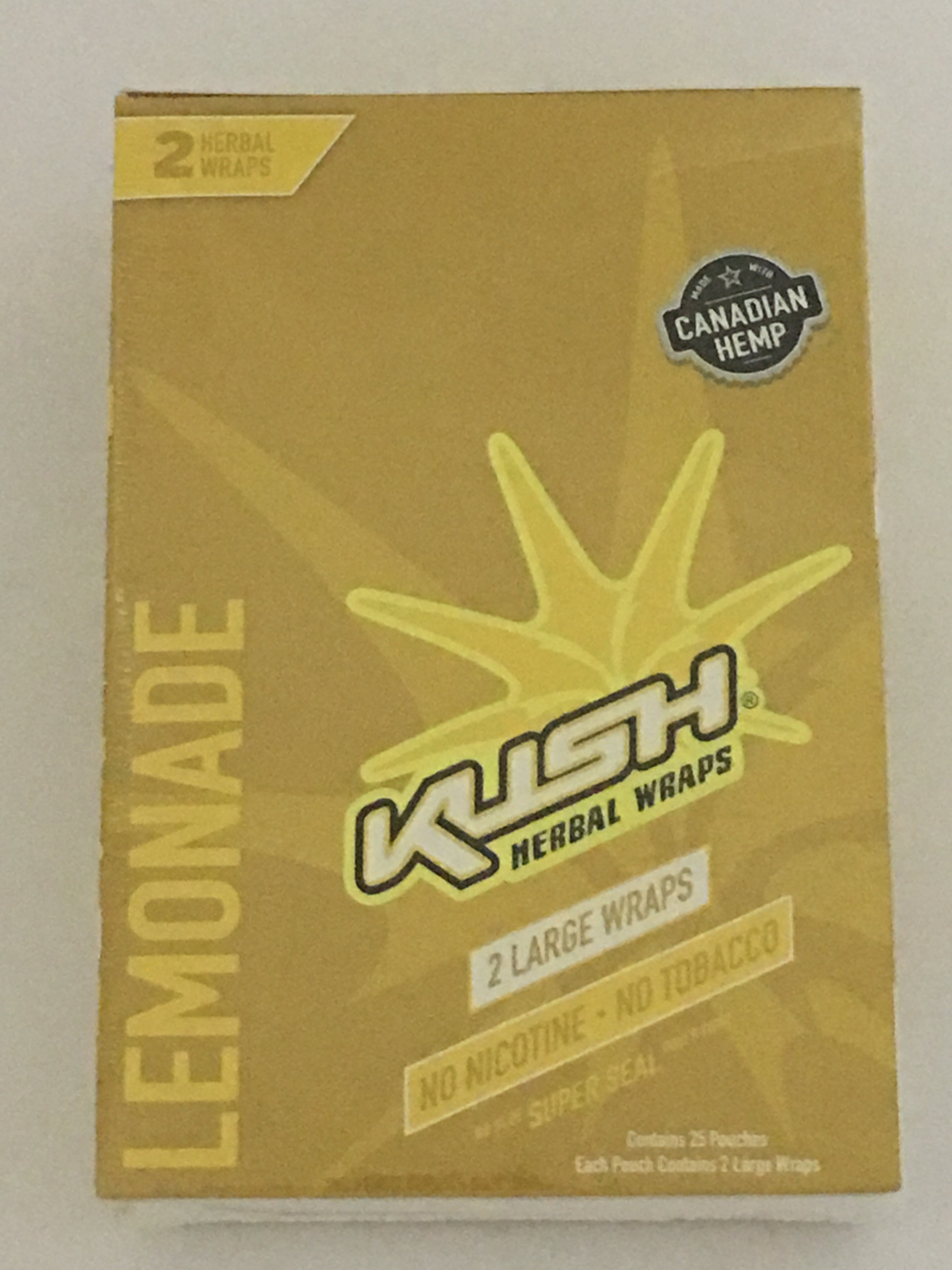 FREE GIFTS??Kush Herbal Lemonade??High Quality Hemp Wraps 25 Packs No??Tobacco No??Nicotine Full??Slow Burning