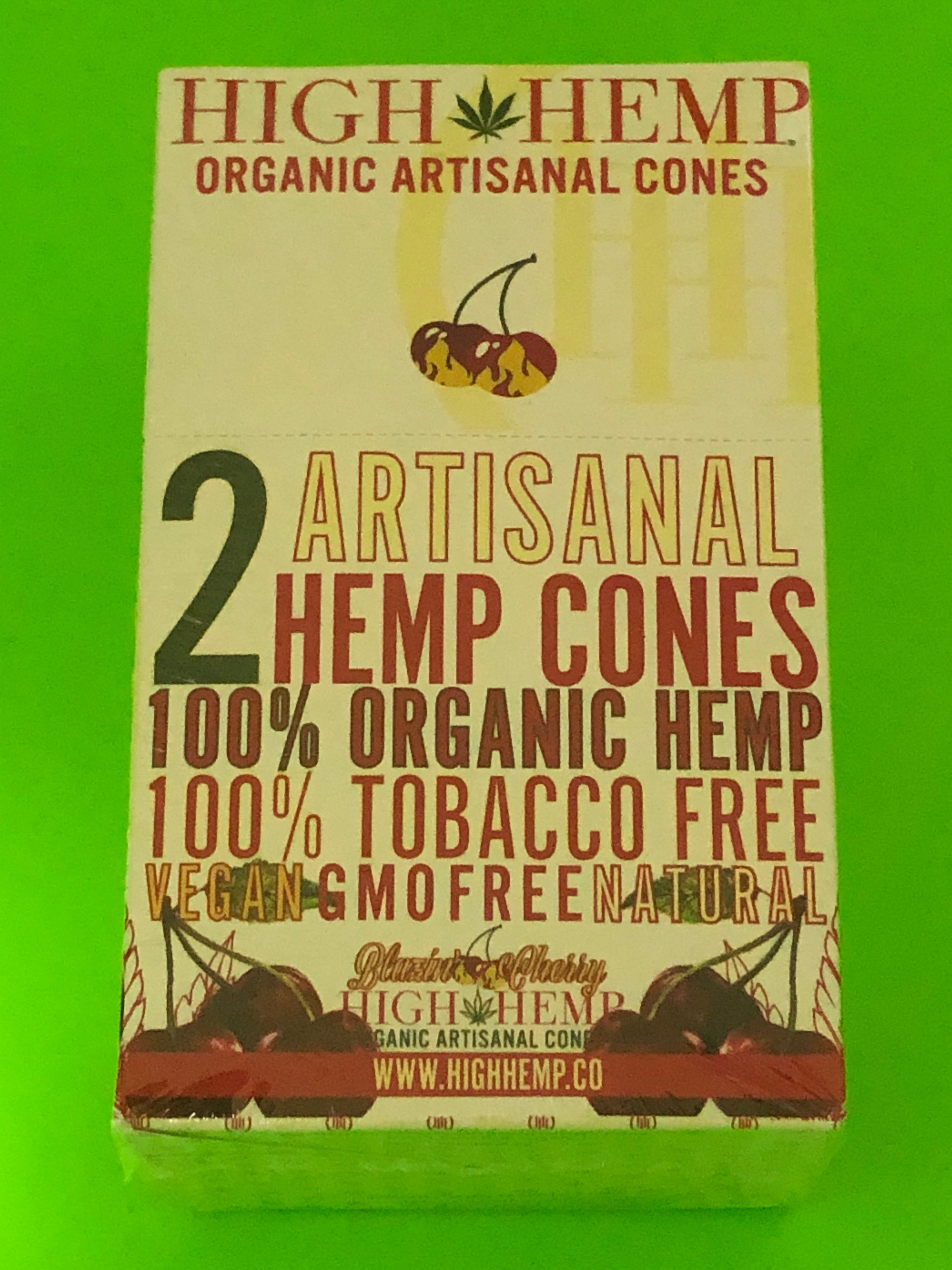 FREE GIFTS??+High Hemp Blazin??Cherry 30 Cones Organic Artisanal Natural 15 Packs Full??