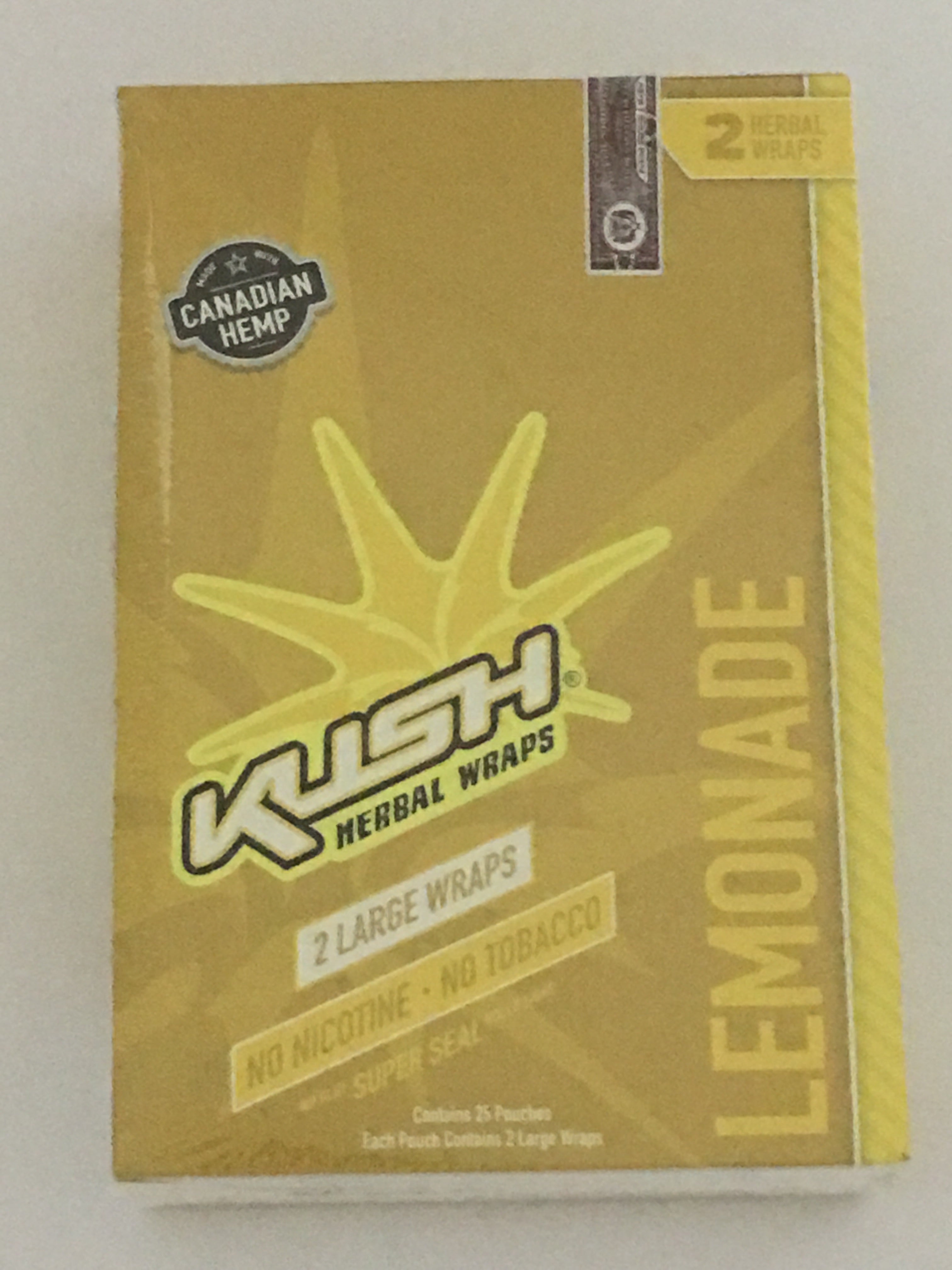 FREE GIFTS??Kush Herbal Lemonade??High Quality Hemp Wraps 25 Packs No??Tobacco No??Nicotine Full??Slow Burning