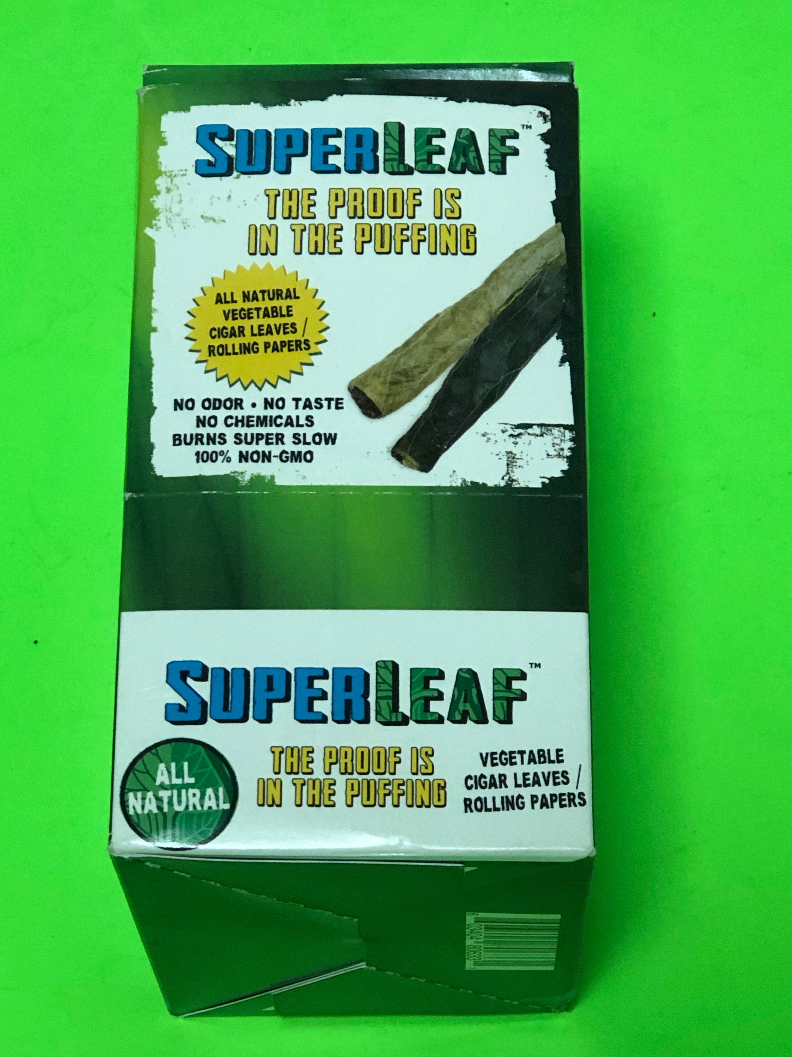 FREE GIFTS??Super Leaf 100 High Quality Natural Vegetable Leaves Wraps 50pks Rolling Papers