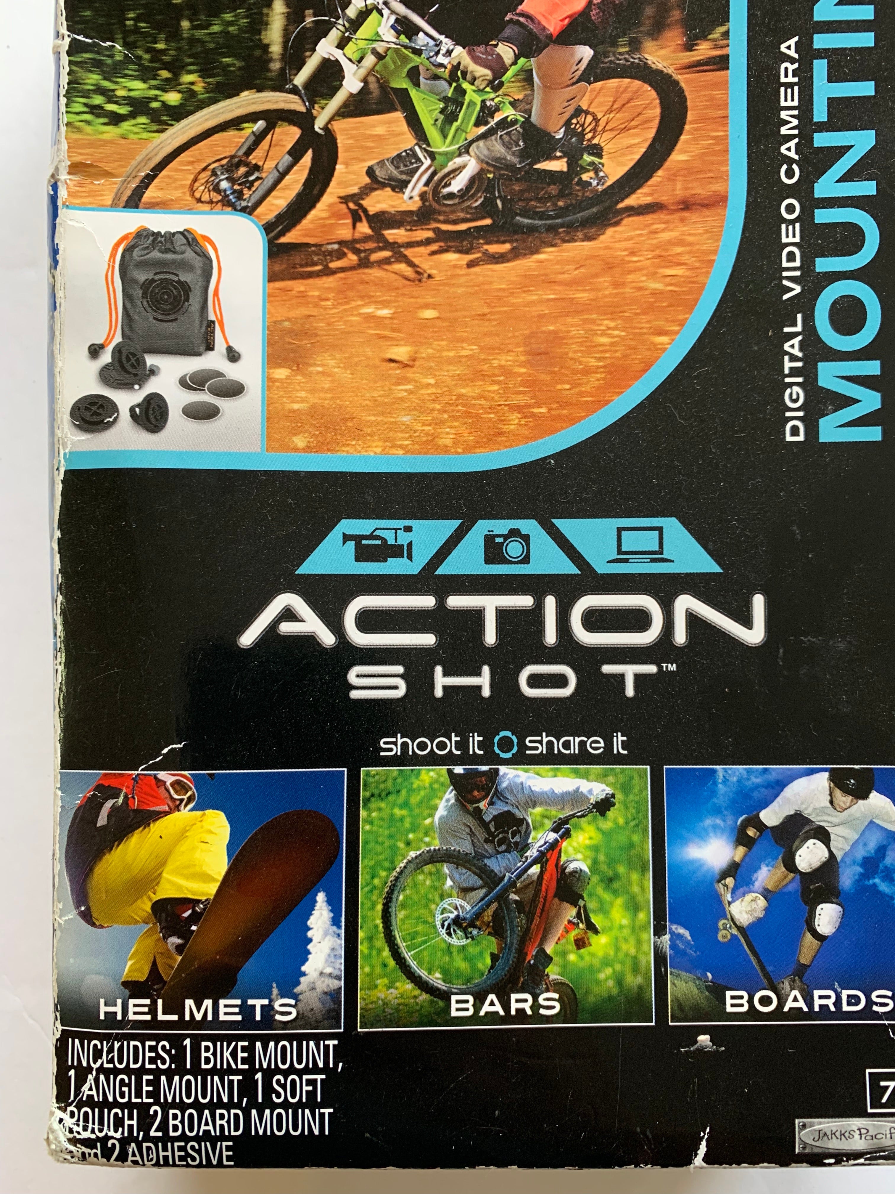 Digital Video Camera Mounting Kit Action Shot Helmets Bars Boards