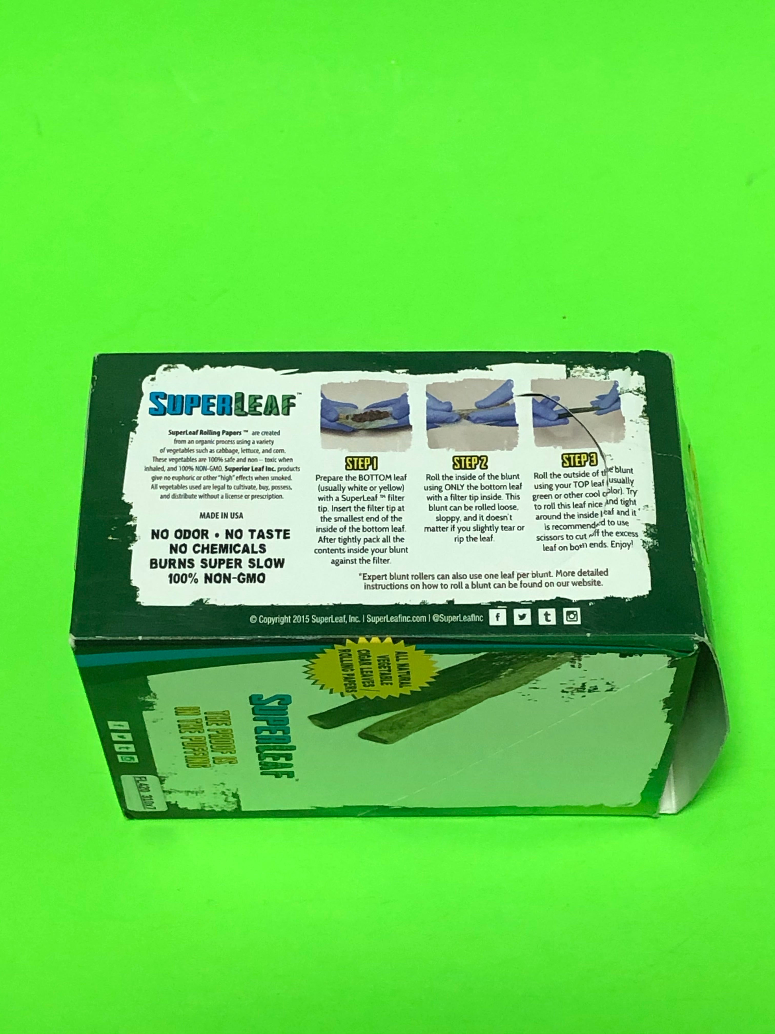 FREE GIFTS??Super Leaf 100 High Quality Natural Vegetable Leaves Wraps 50pks Rolling Papers