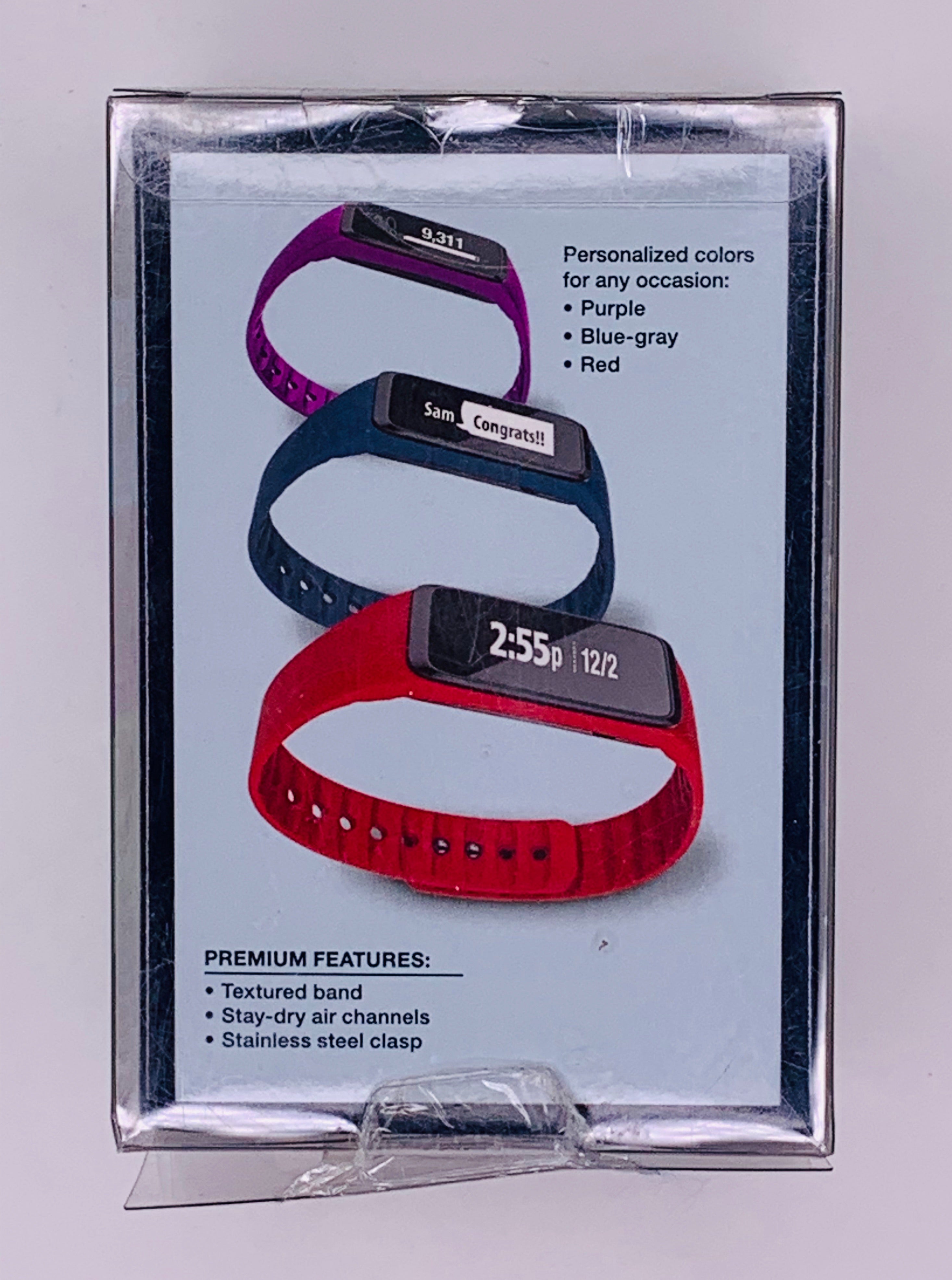 Walgreens 3 Activity Accessory Wristbands Purple Red Blue Gray