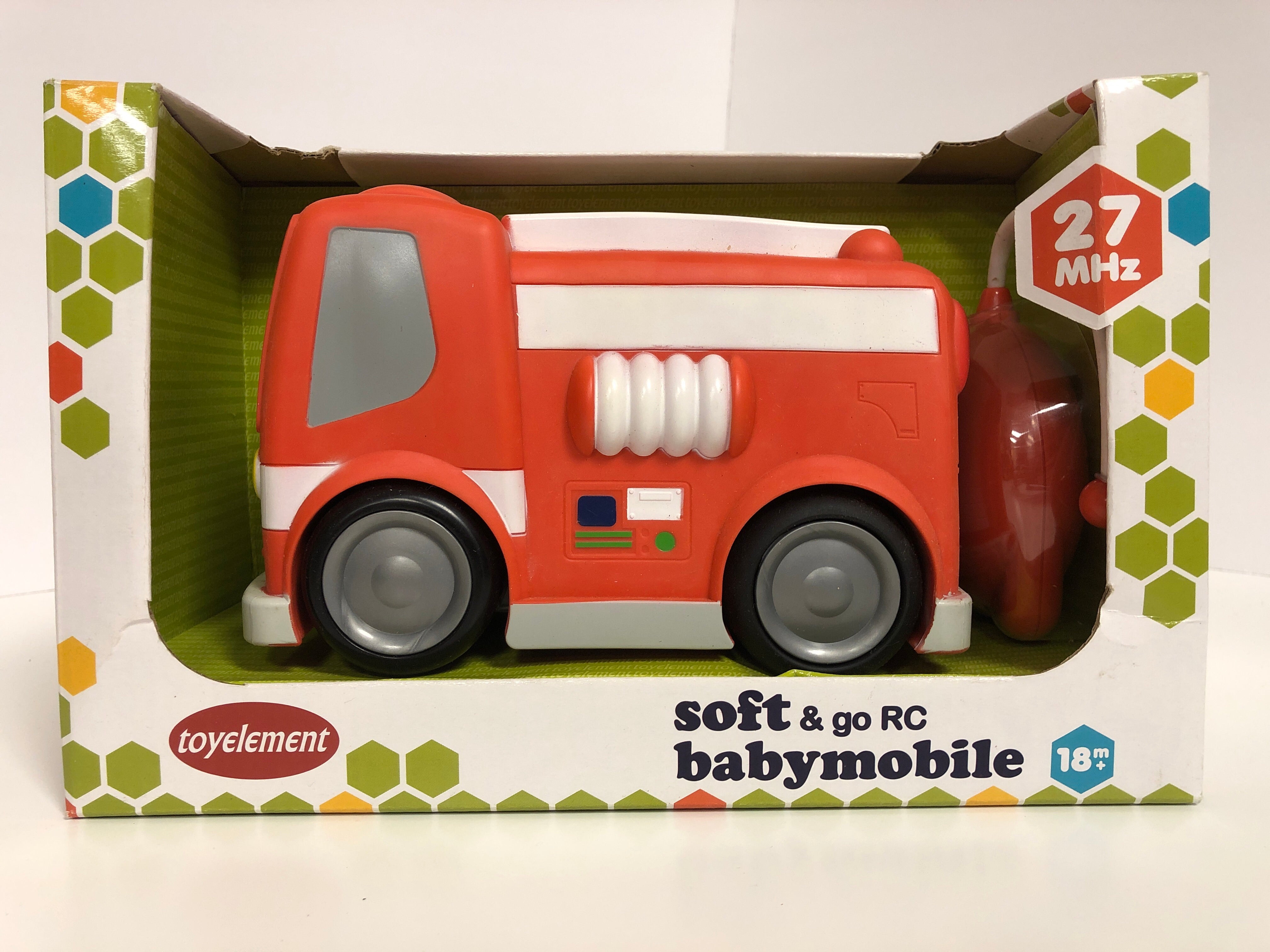 Toyelement Soft & Go RC Babymobile 18M+ 27 MHz Red Fire Truck Remote Control