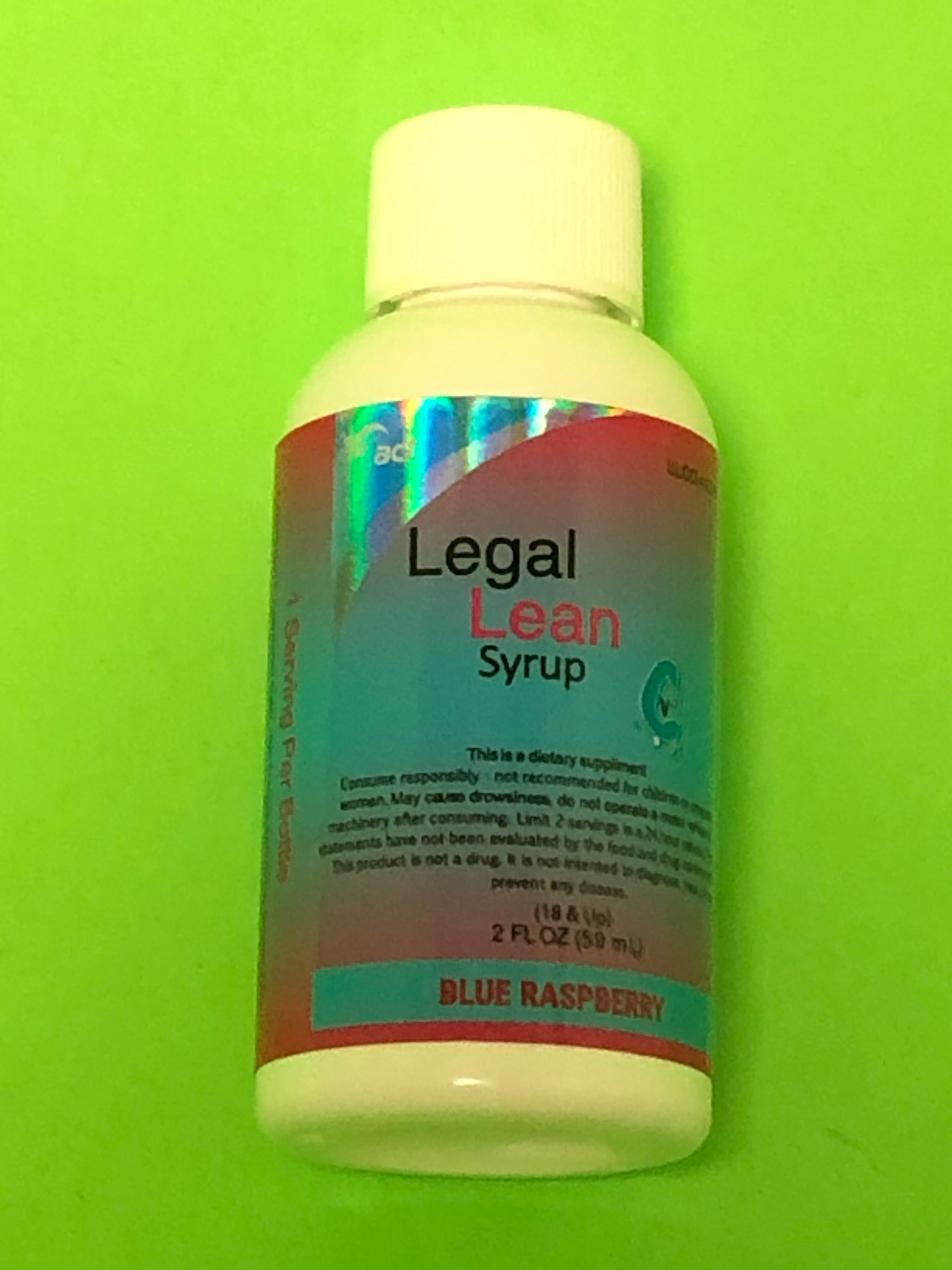 Free Gifts??Legal Lean Blue Raspberry Syrup Vitamin B3 B5 B6 B12 Melatonin Zinc 2fl oz