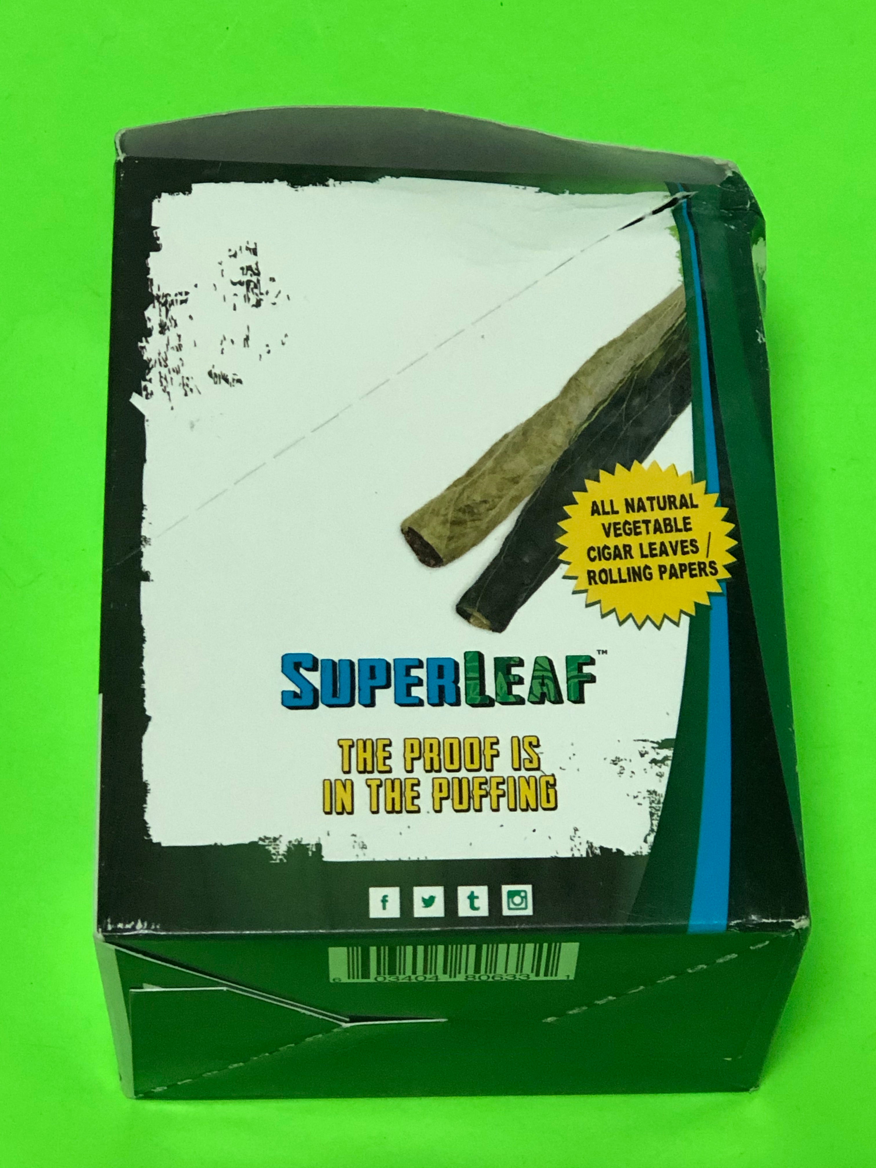 FREE GIFTS??Super Leaf 100 High Quality Natural Vegetable Leaves Wraps 50pks Rolling Papers