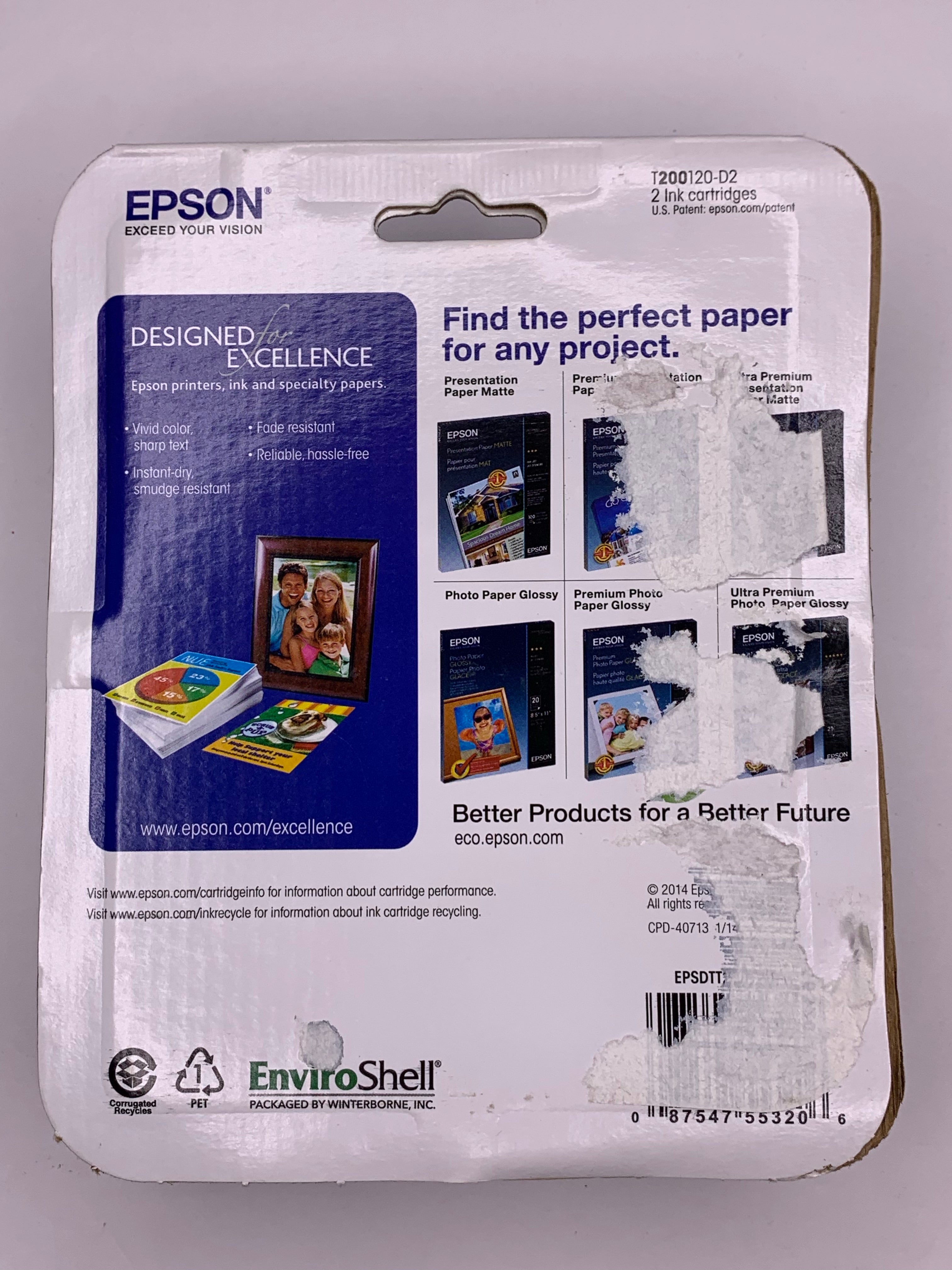 Epson Black Twin Pack 200 T200120-D2 2 Ink Best Before 2018 Printer