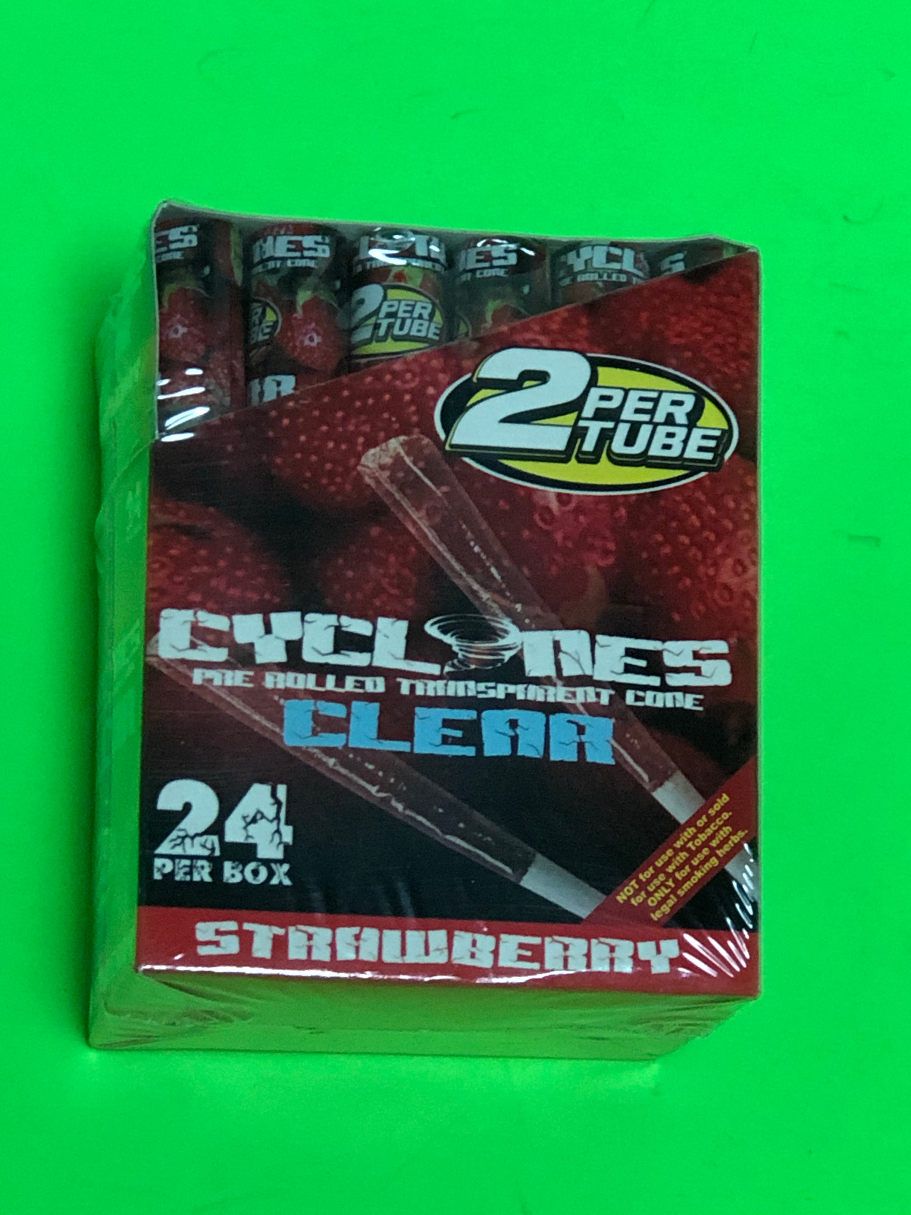 Free Gifts??IF U BUY Cyclones Clear Strawberry??Pre Rolled Transparent Cone 24 in Box??2 per Tube