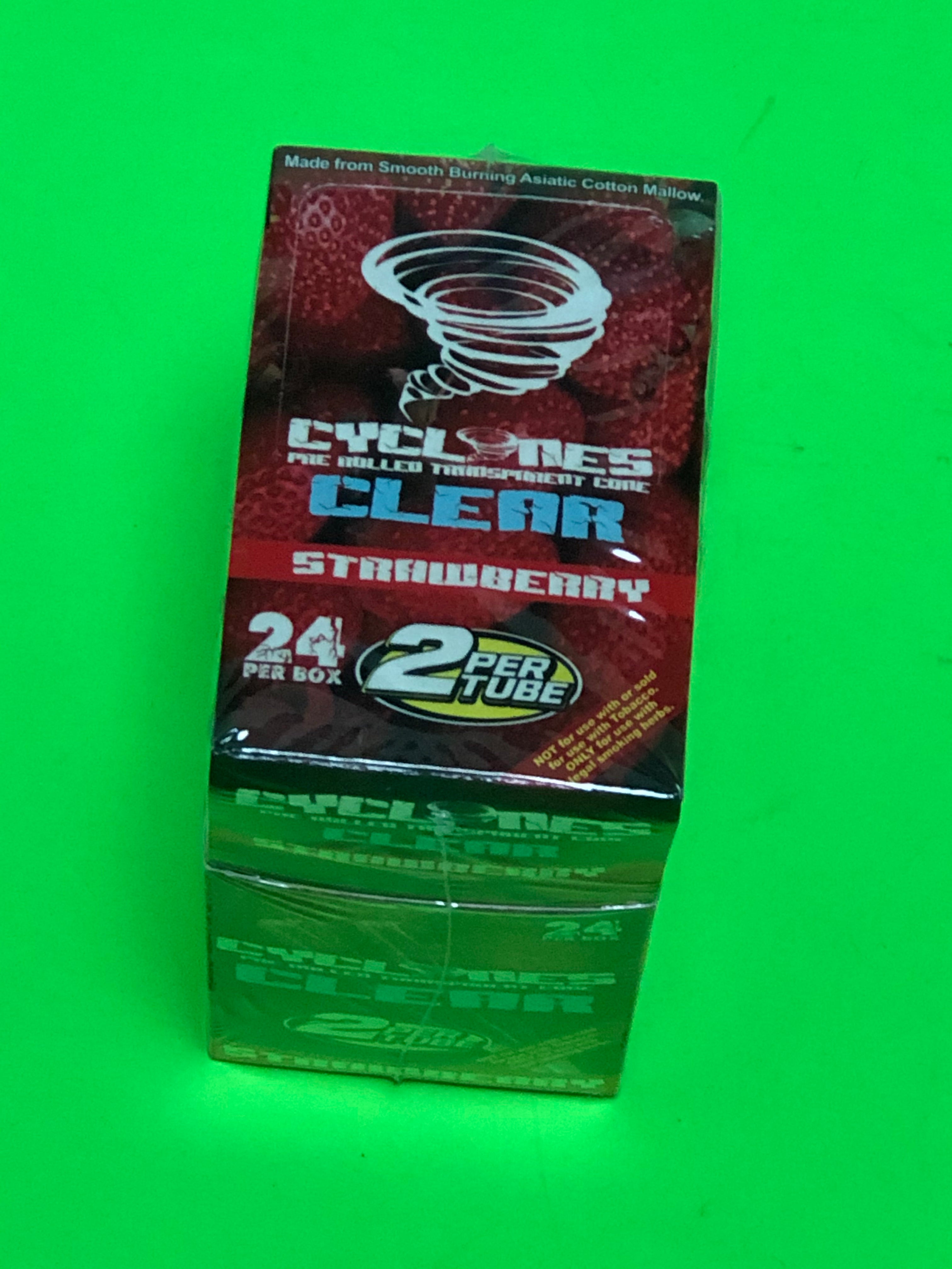 Free Gifts??IF U BUY Cyclones Clear Strawberry??Pre Rolled Transparent Cone 24 in Box??2 per Tube