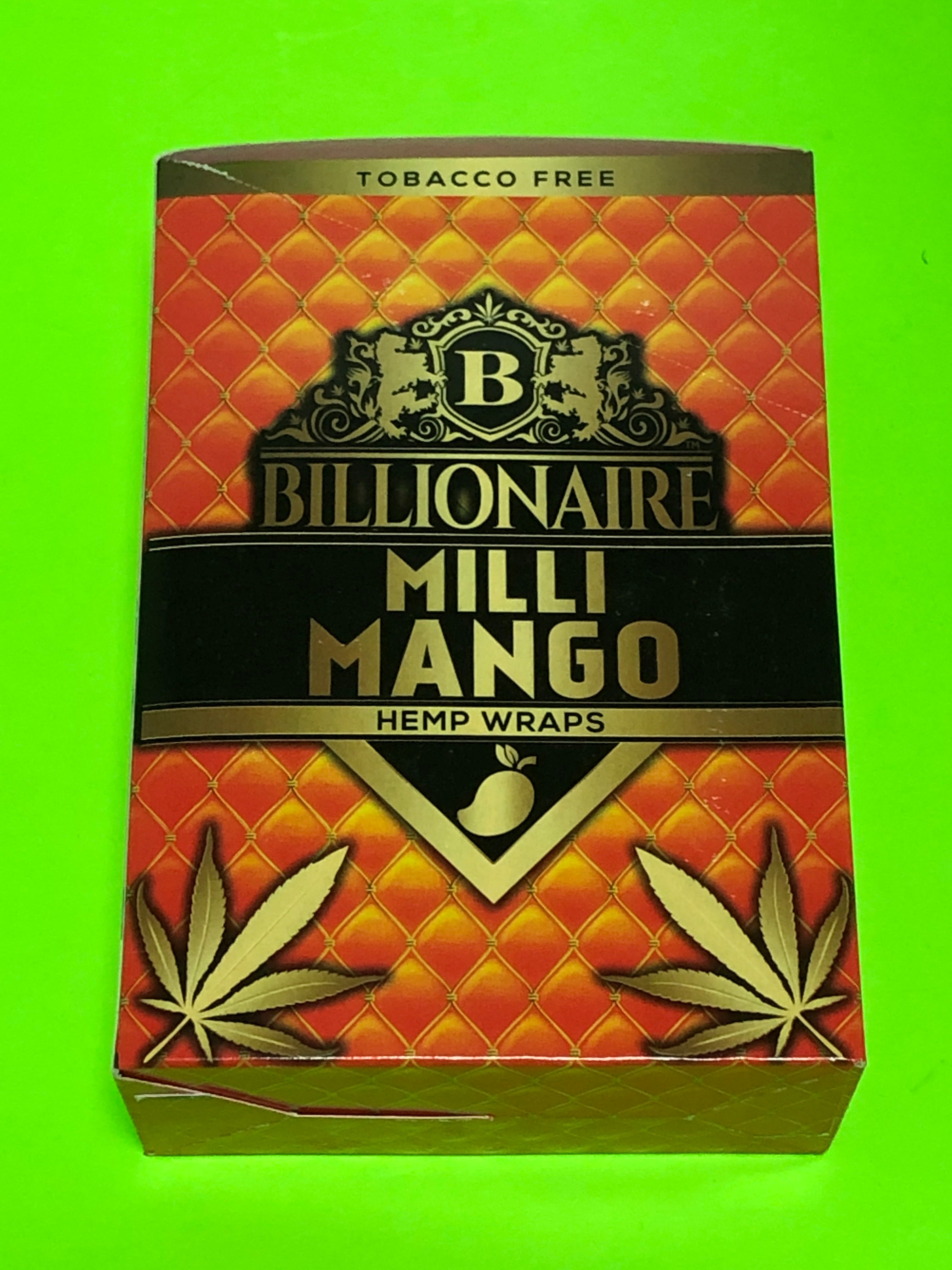 FREE GIFTS??IF U BUY Billionaire Milli Mango??50 High Quality Hemp Wraps 25 Packs