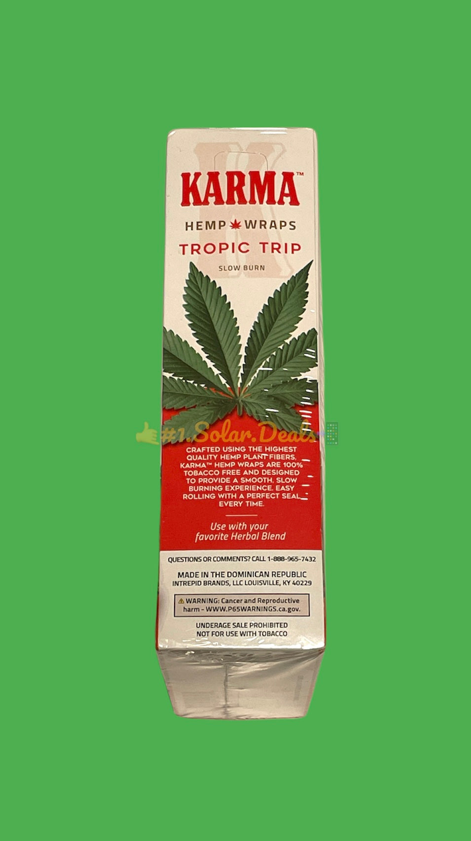 FREE GIFTS??Karma Tropic Trip 50 High Quality Natural Hemp Wraps 25 pks No??Tobacco Full??