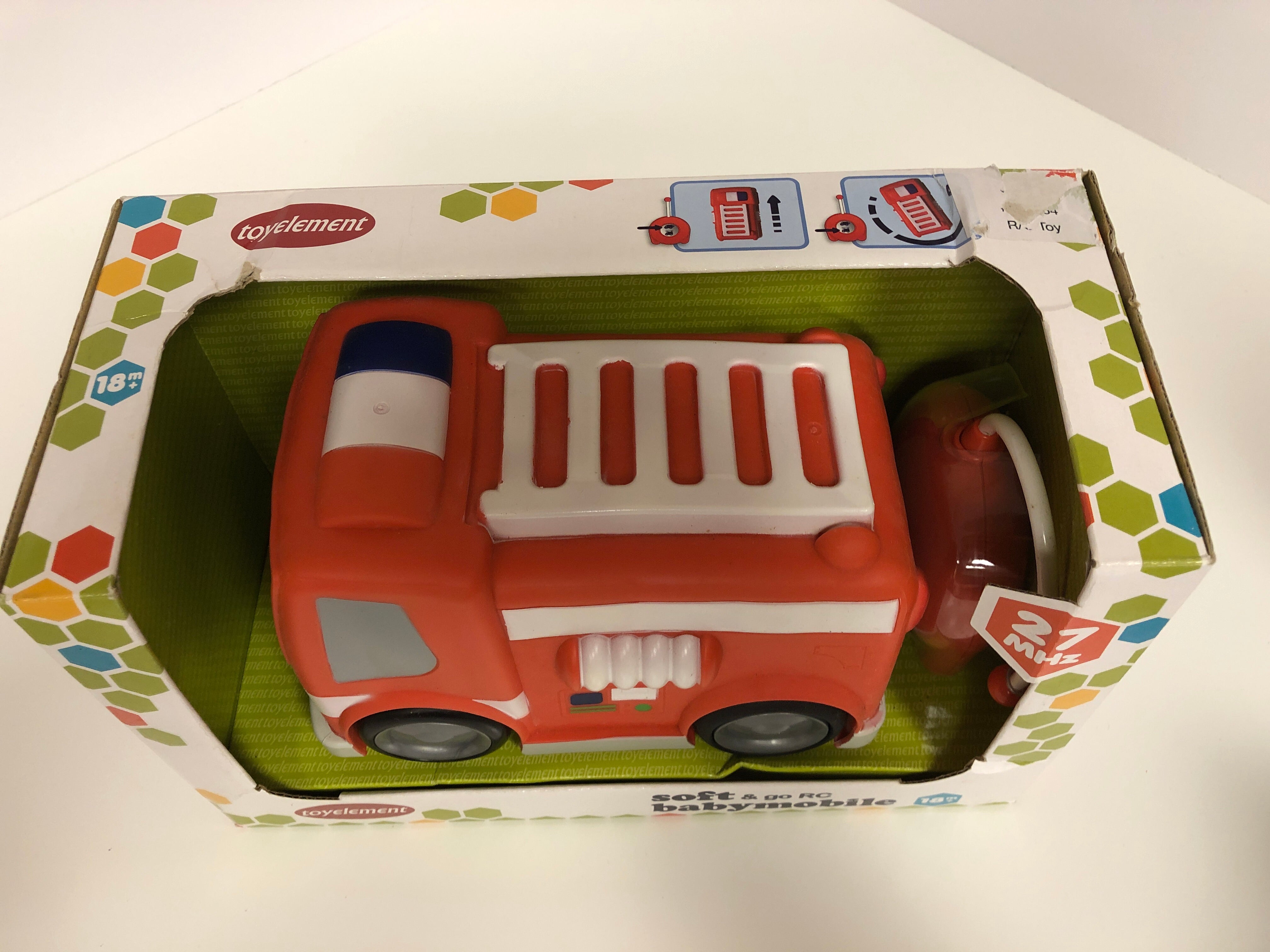 Toyelement Soft & Go RC Babymobile 18M+ 27 MHz Red Fire Truck Remote Control