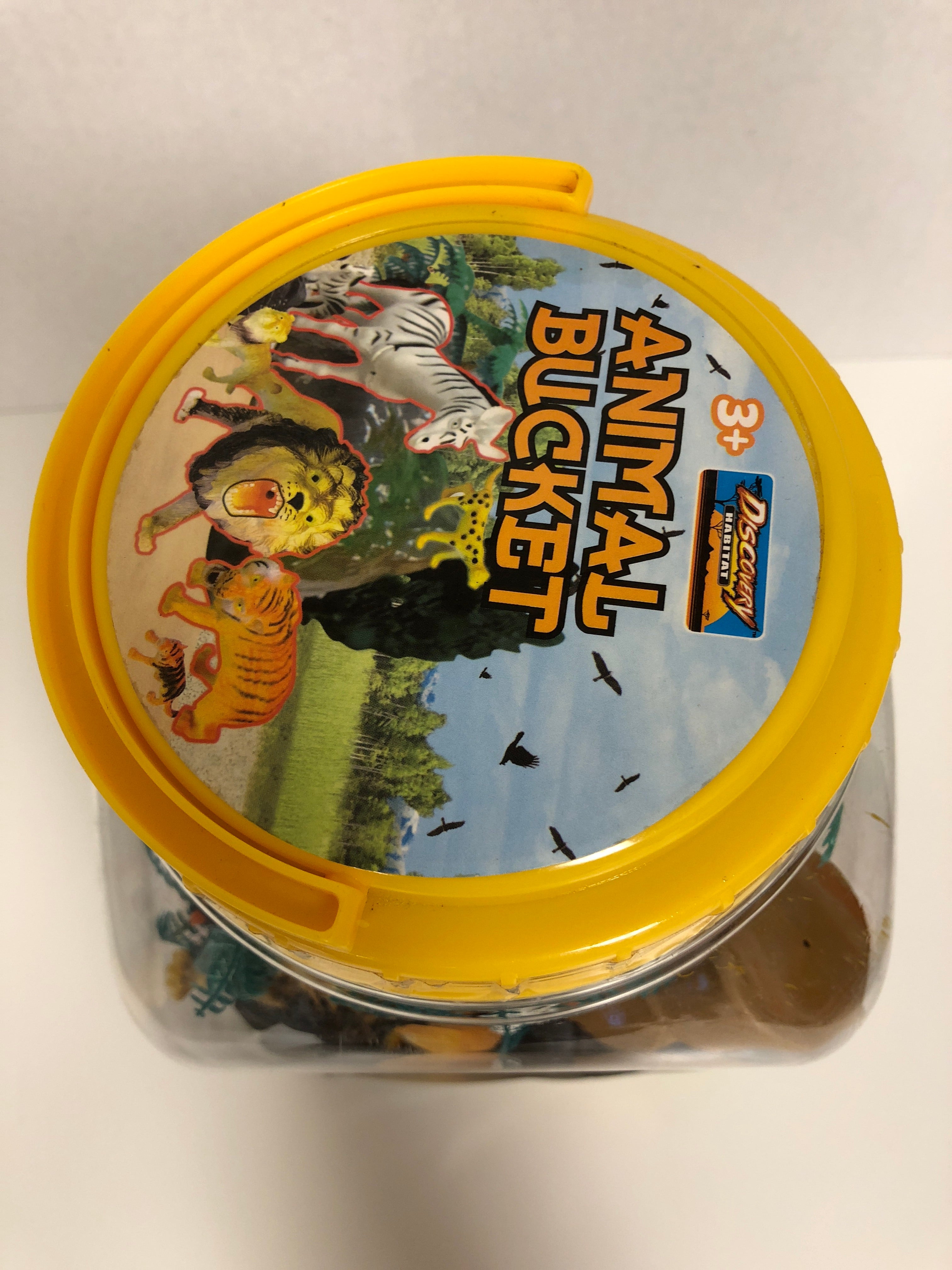 Discovery Habitat Animal Bucket Bonus 62 Pieces Set Lion Tiger Zebra